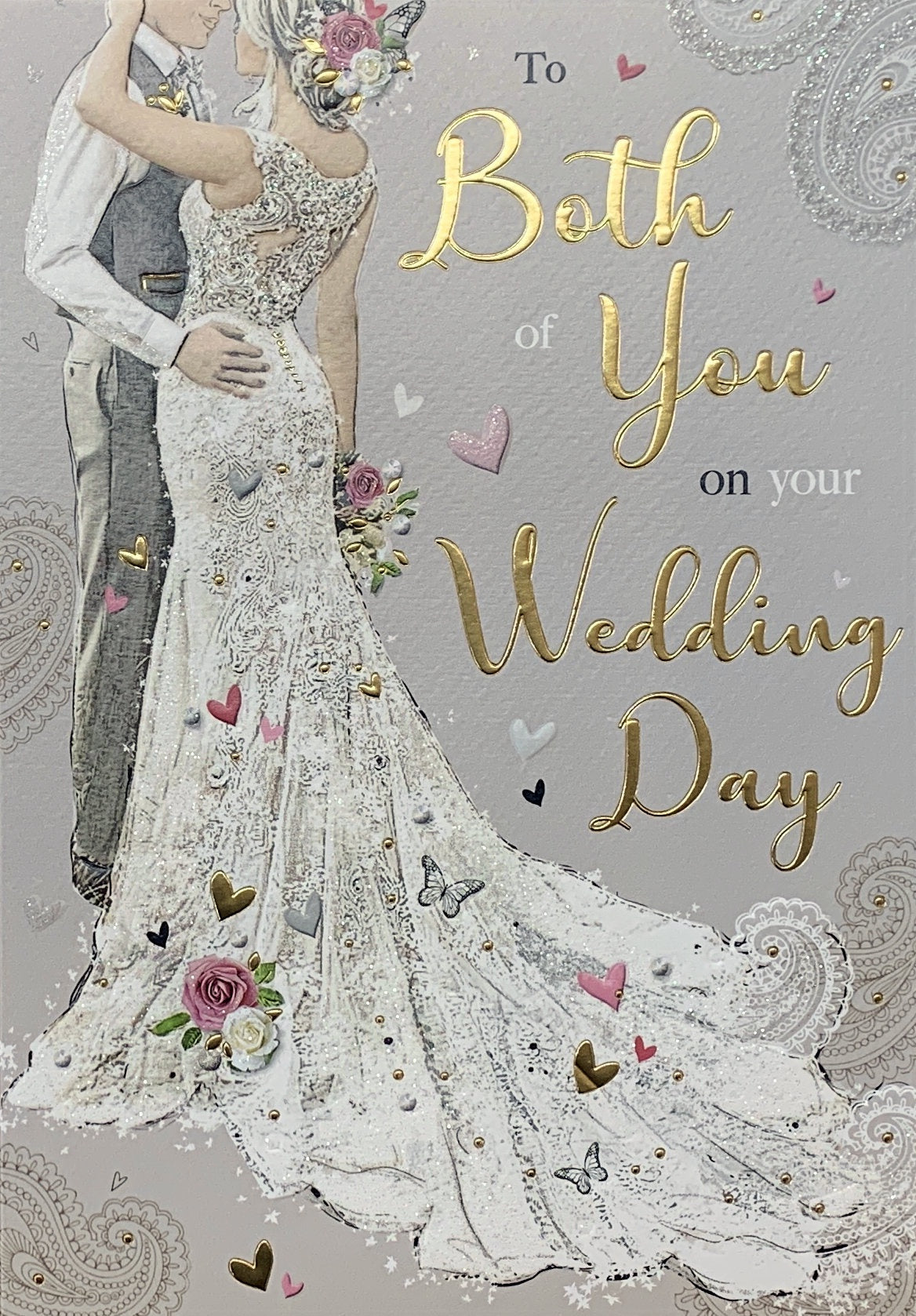 Front of To Both Wedding Day Embrace Card