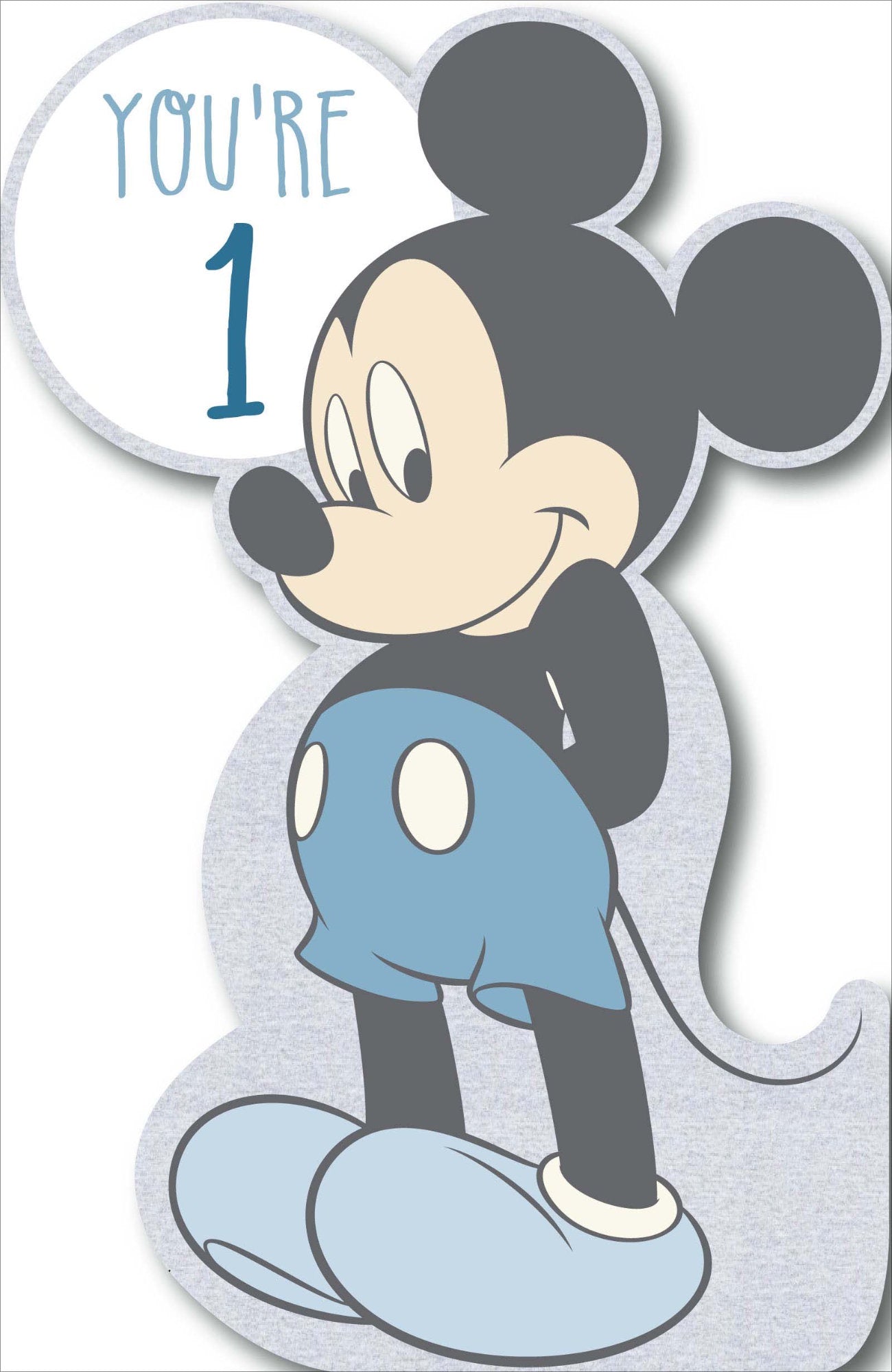Front of You're 1 Mickey Mouse Birthday Card