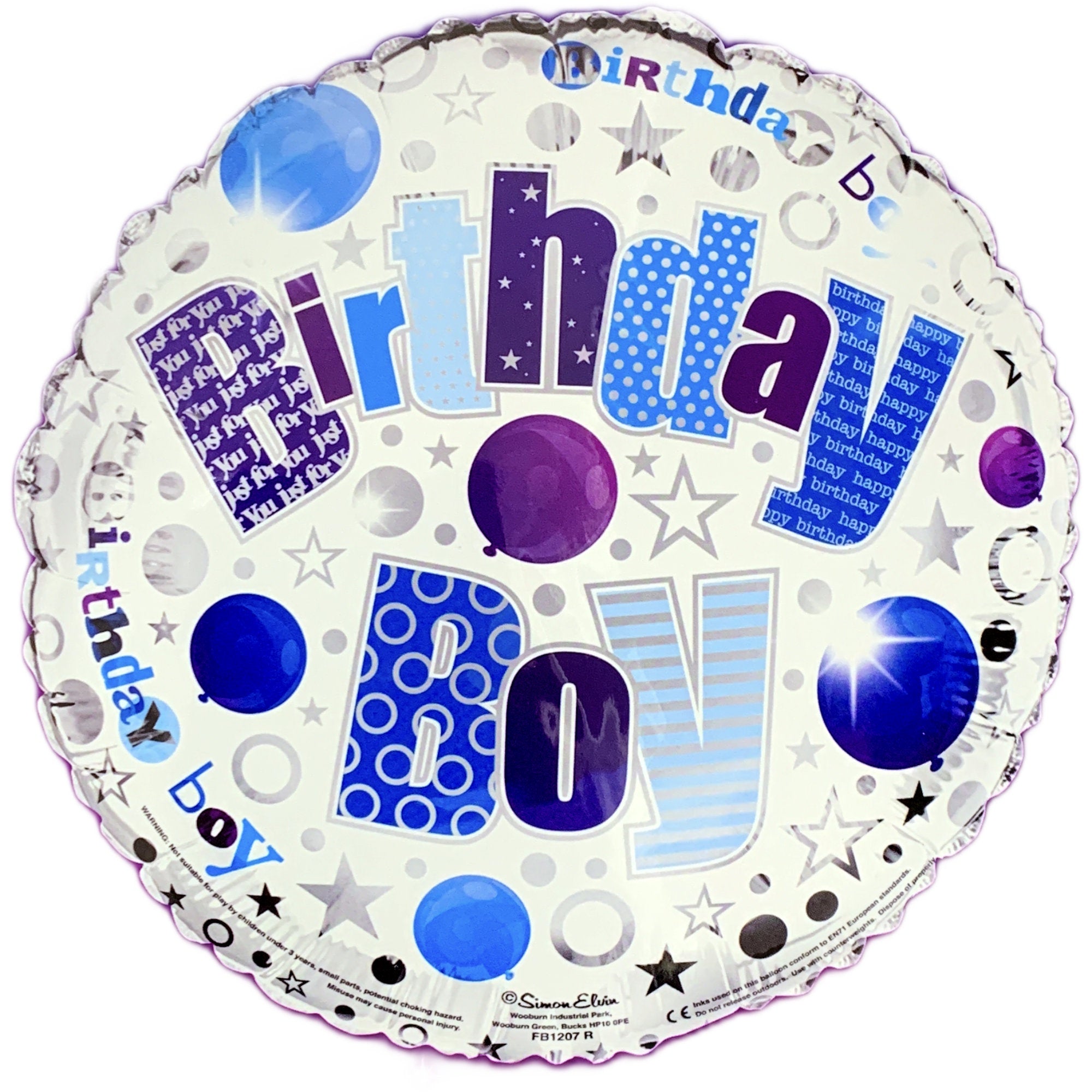 Photo of Birthday Boy Circles & Stars Balloon