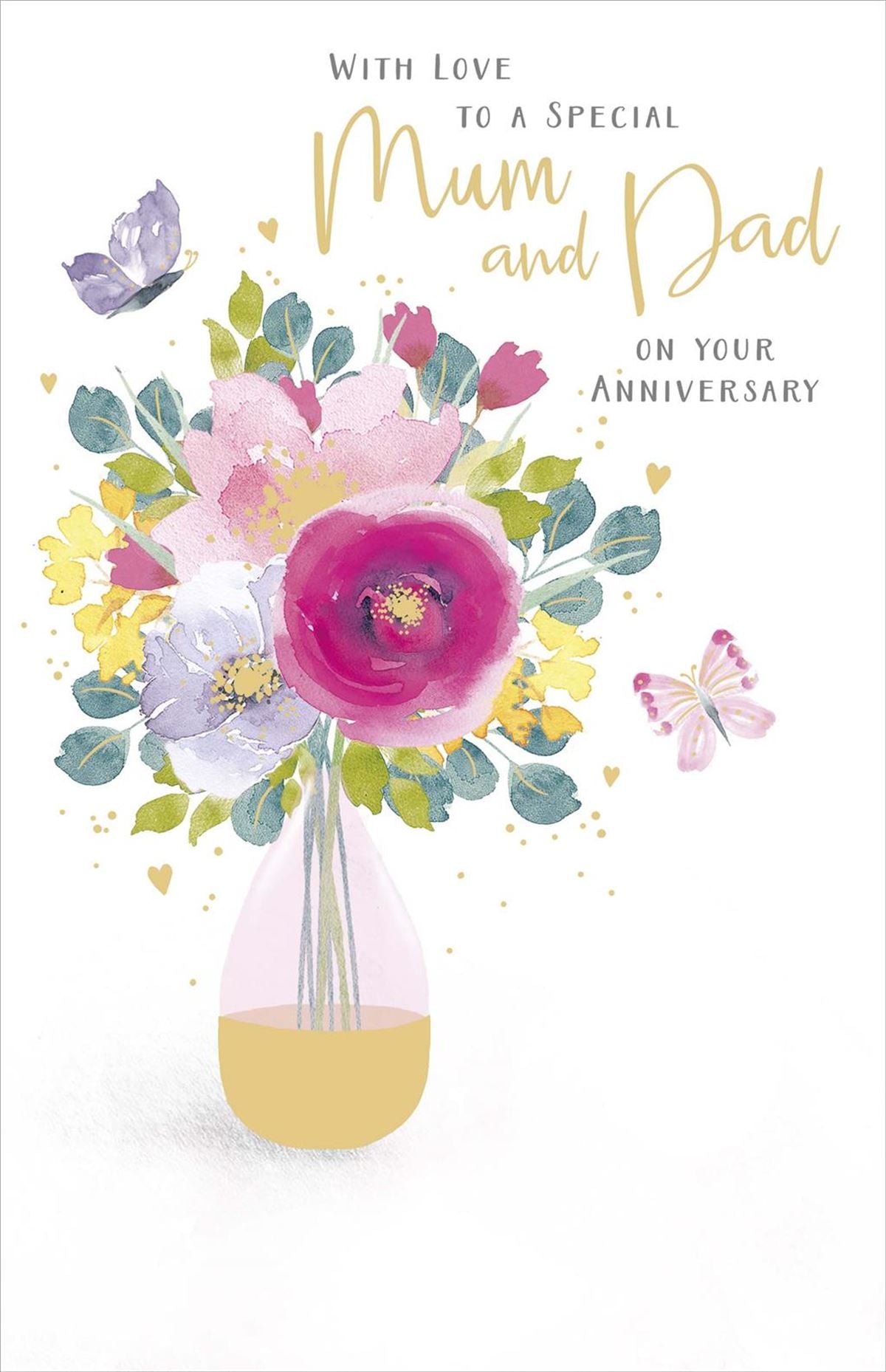 Photo of Anniversary Wedding Mum & Dad Greetings Card