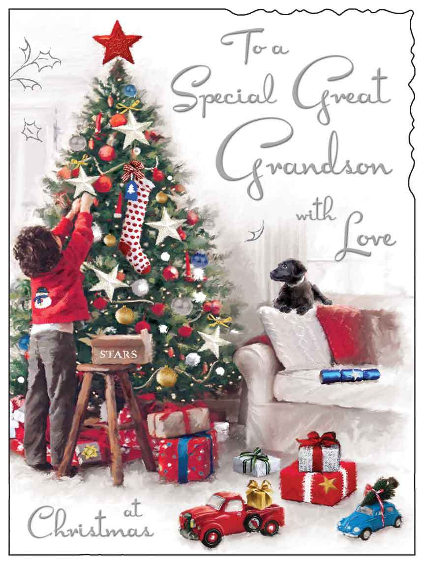 Christmas Great Grandson Card XV084