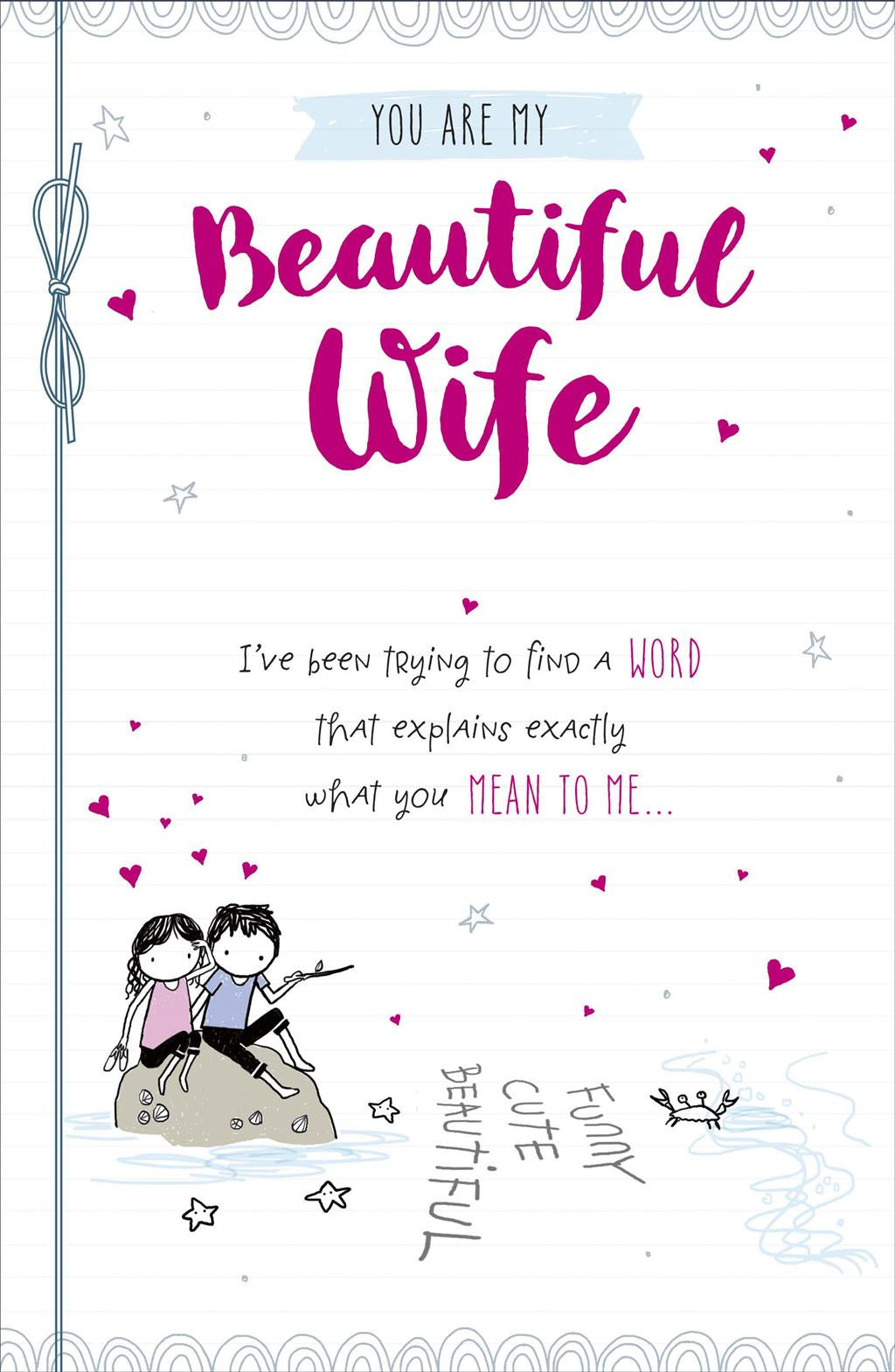 Front of You Are My Beautiful Wife Card