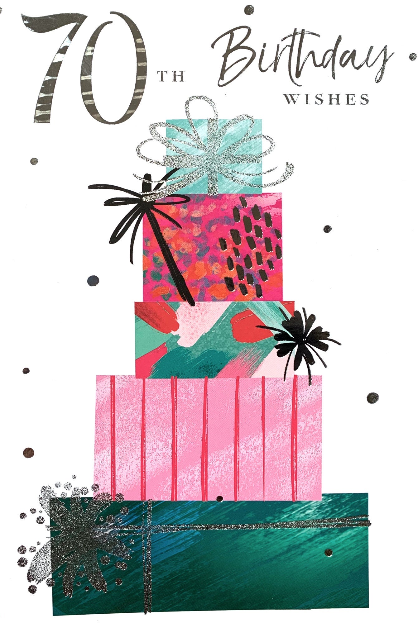 70th Birthday Wishes Presents Card