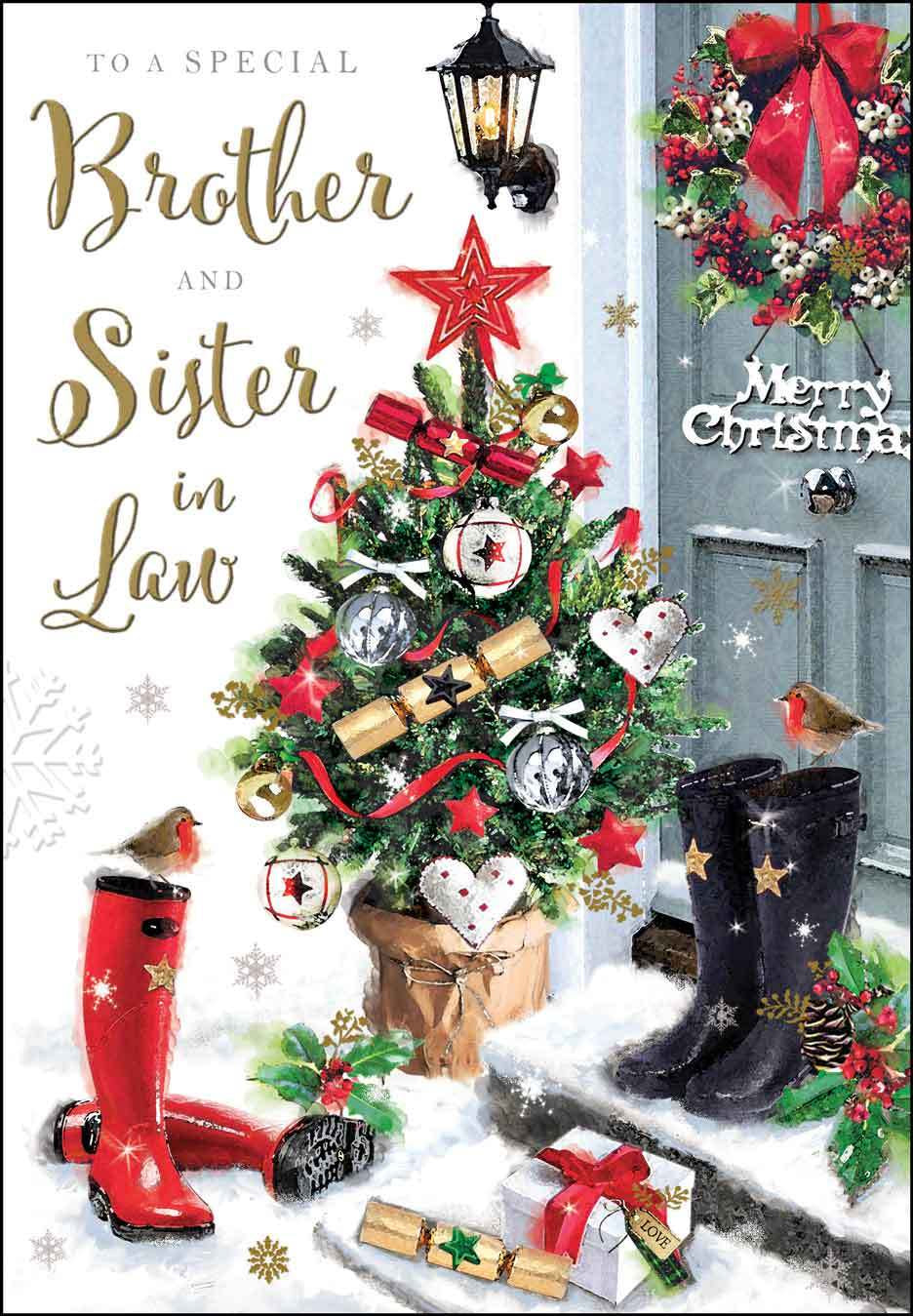 Christmas Brother & SIL Front Door Card XM022