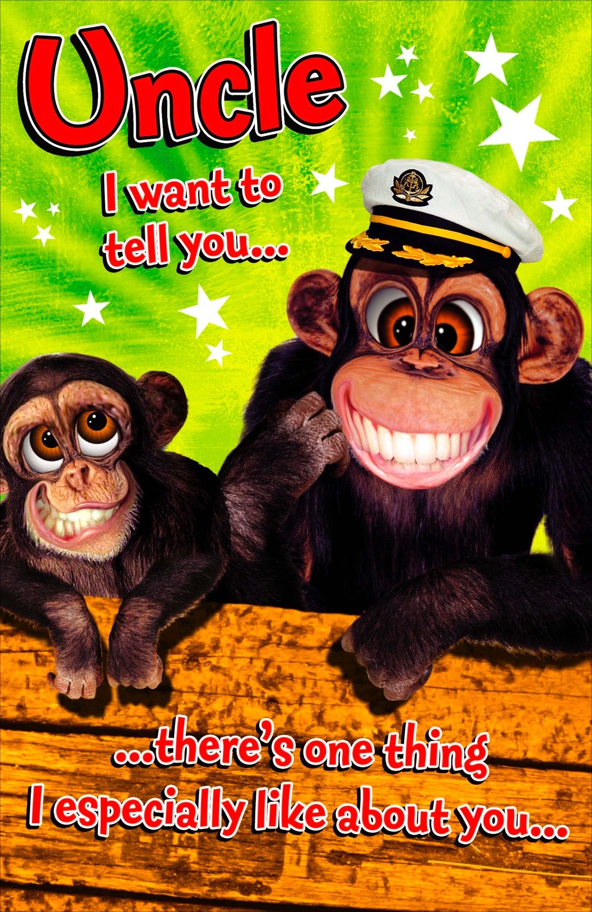 Uncle Happy Chimps Birthday Card