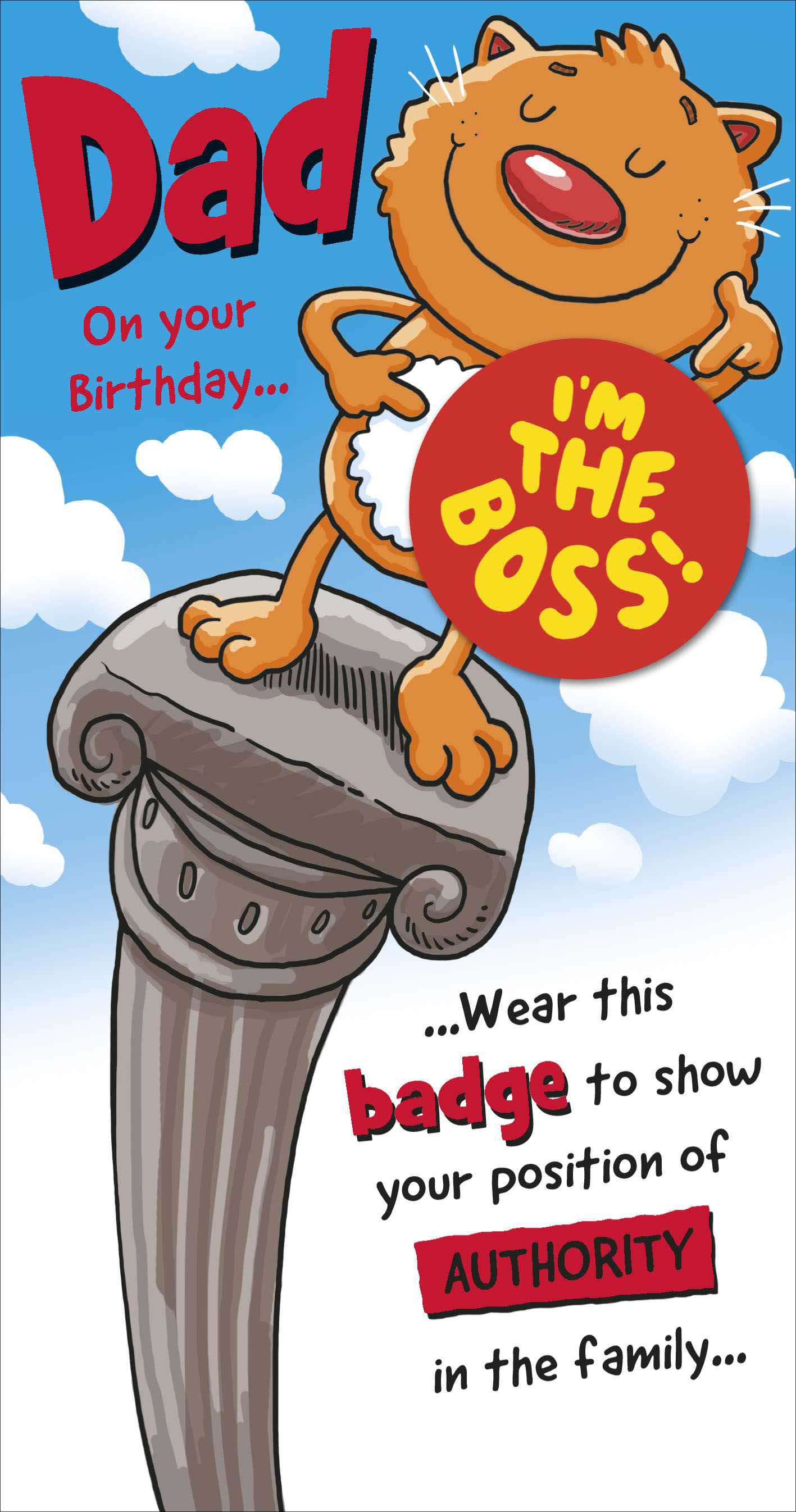 Front of Birthday Dad I'm the Boss Card