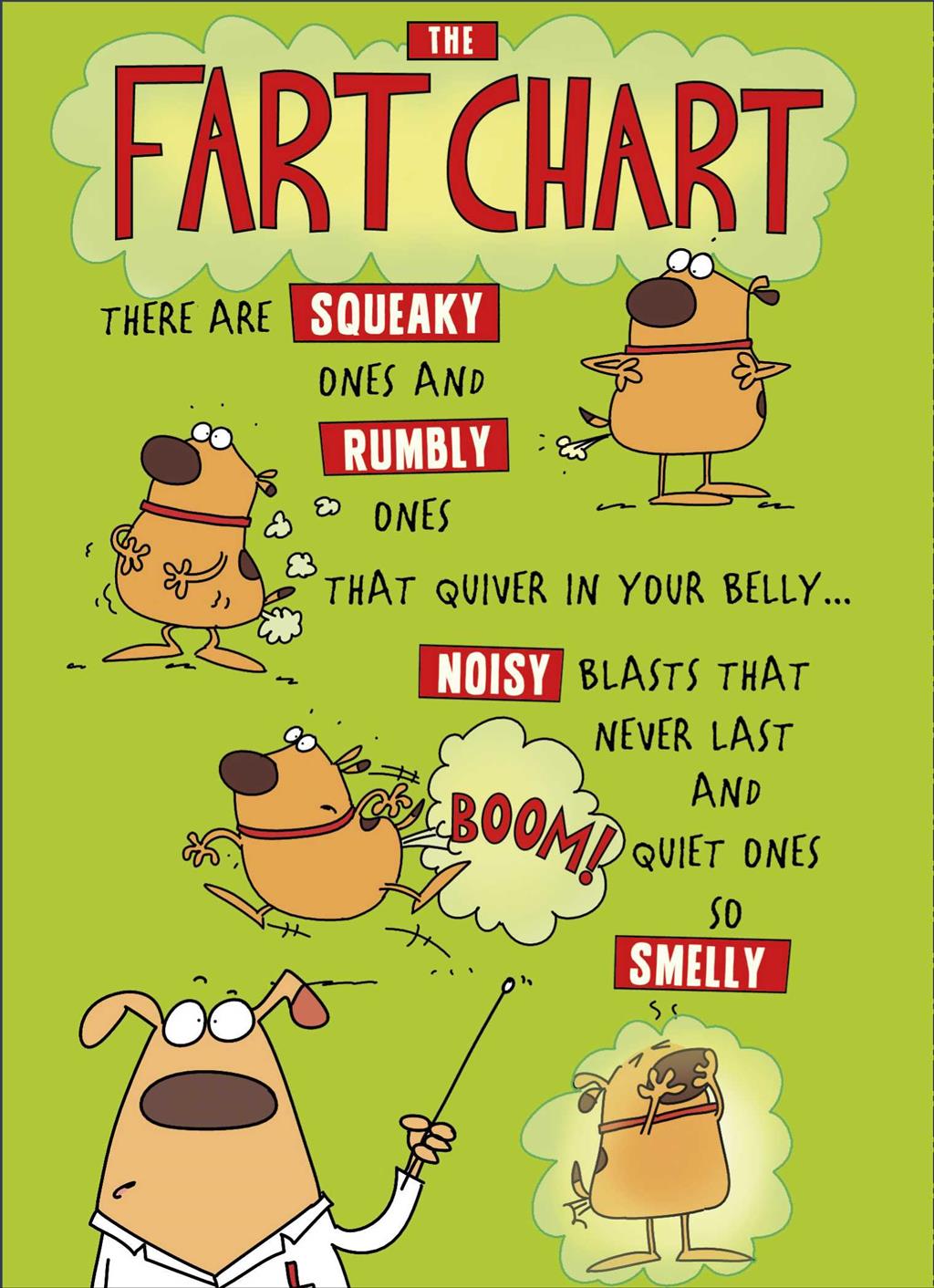 Front of The Fart Chart Greetings Card