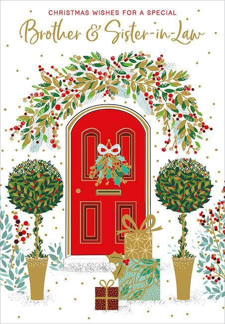 Brother & Sister In Law Xmas Red Door EXR1326 Card