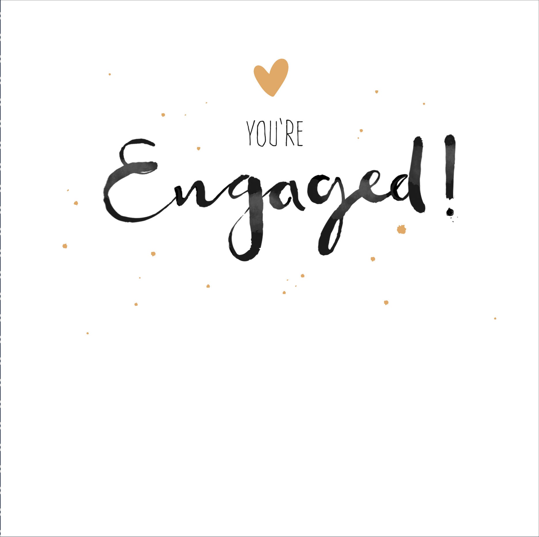 Front of Heart You're Engaged! Greetings Card