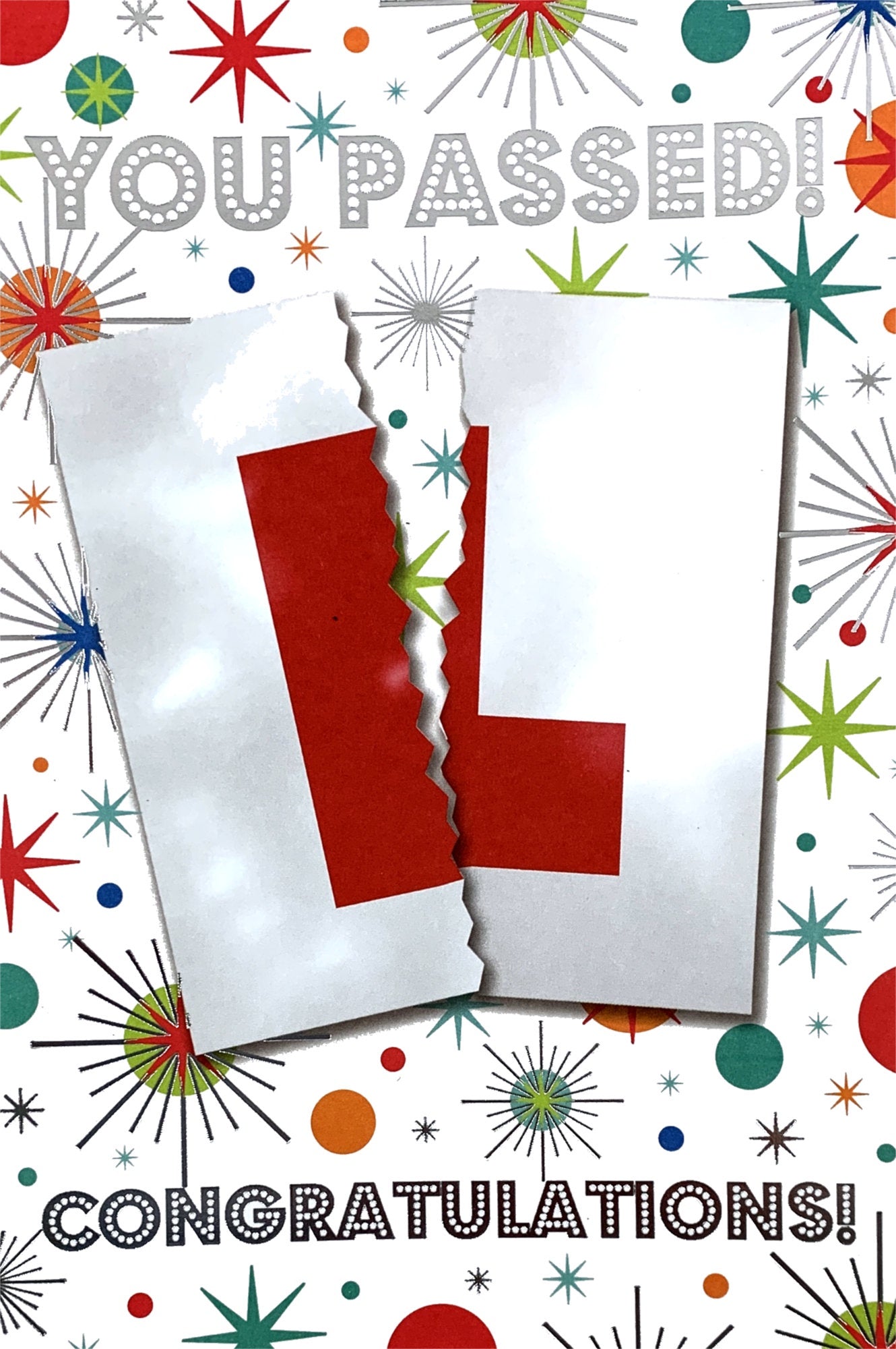 Front of You Passed Starbursts Congratulations Card