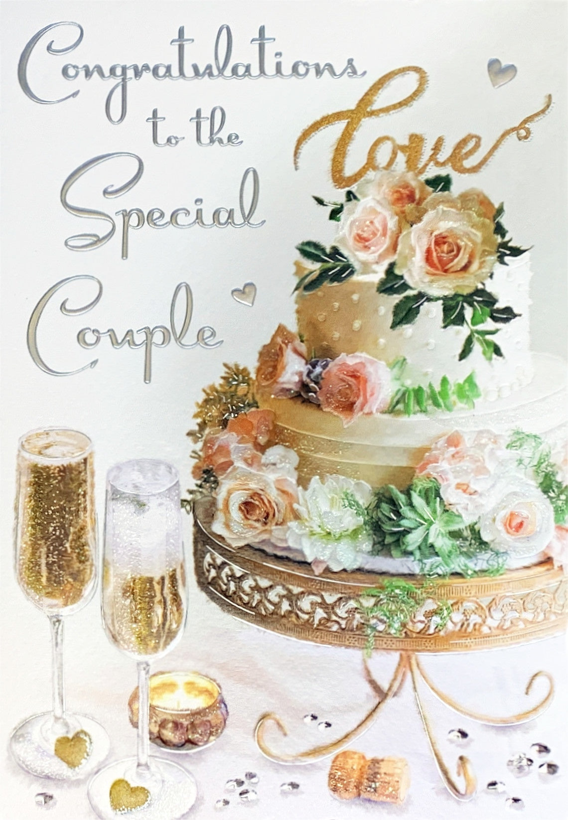 Front of Special Couple Happy Wedding Day Card