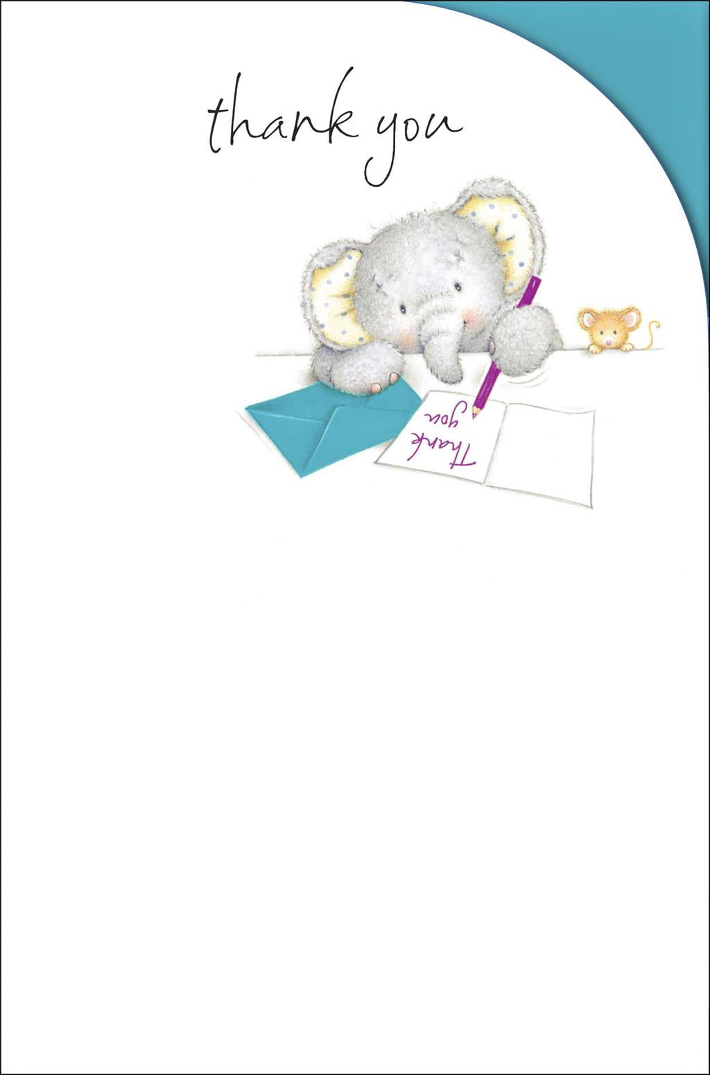 Front of Elliot Writing Thank You Greetings Card