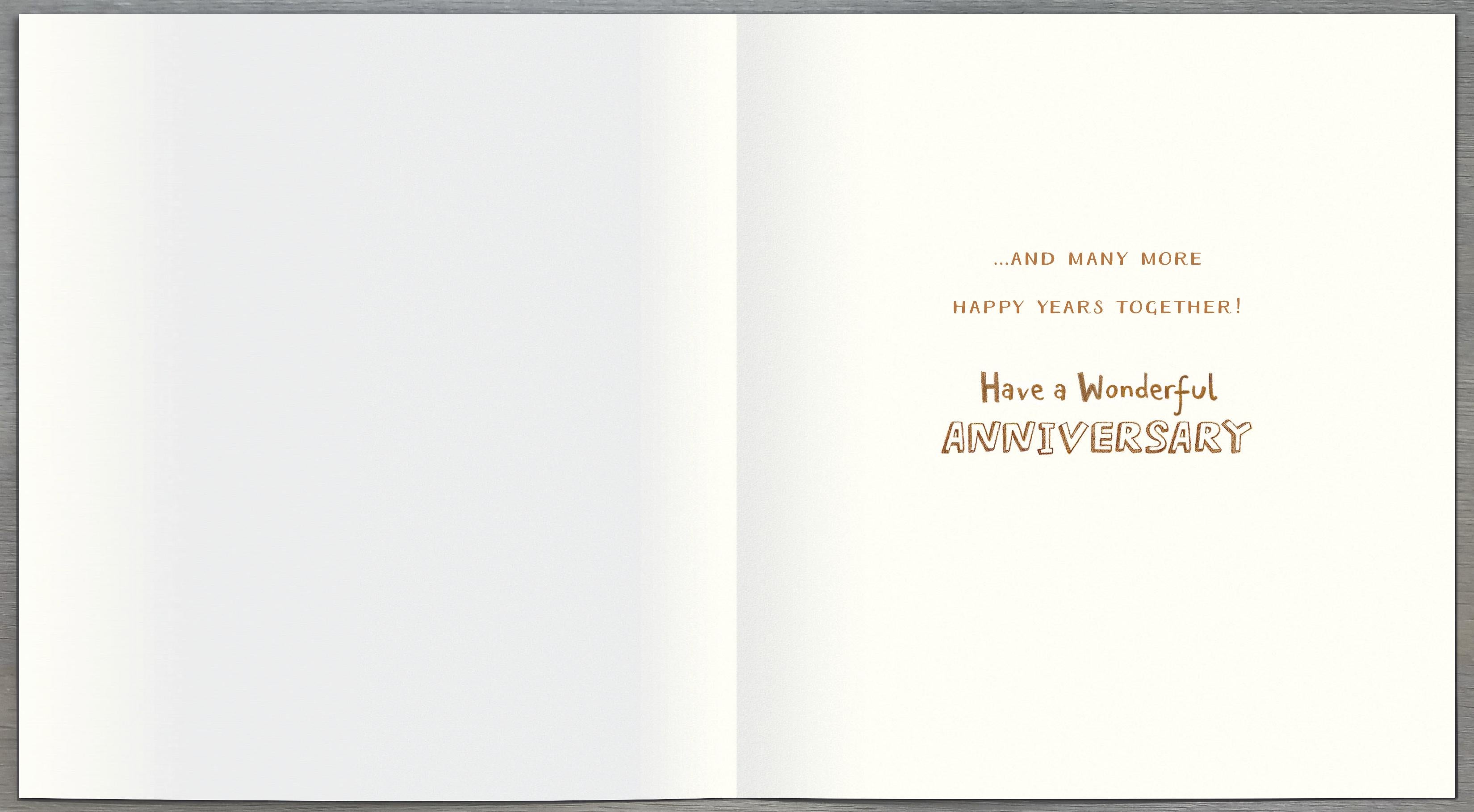 Inside of Anniversary To Both Years Together Greetings Card