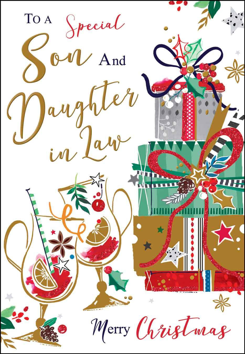 Christmas Son & DIL Presents Card XSR014