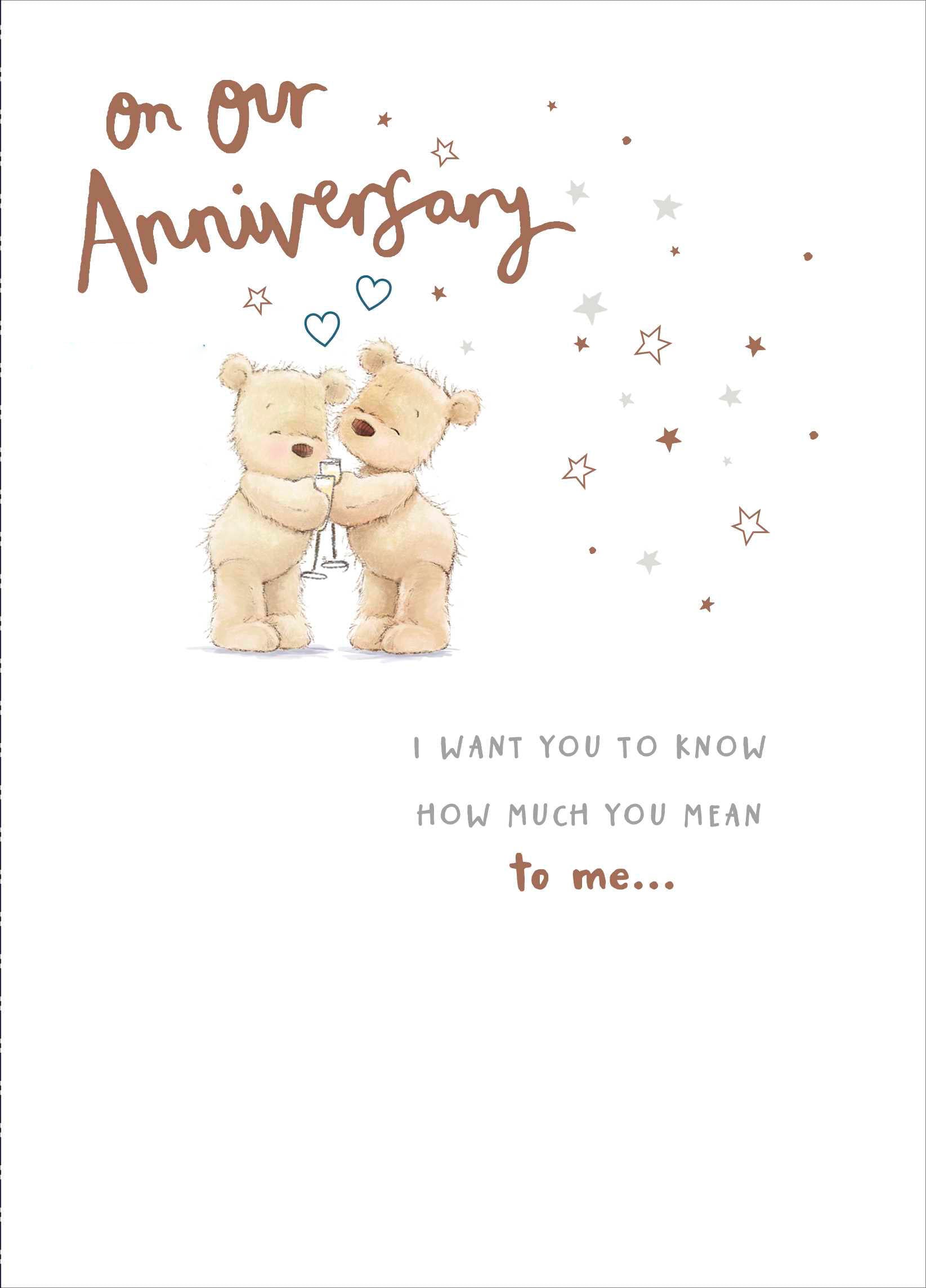 Front of On Our Anniversary Being Married Greetings Card