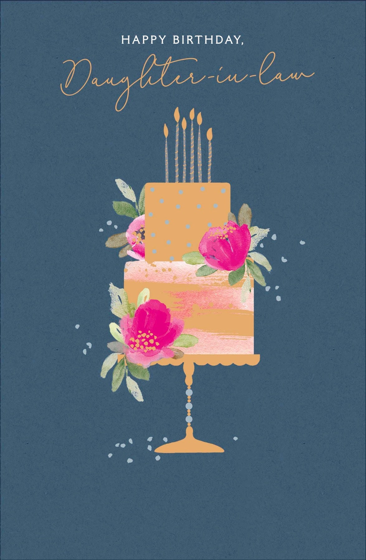 Daughter In Law Floral Cake Card