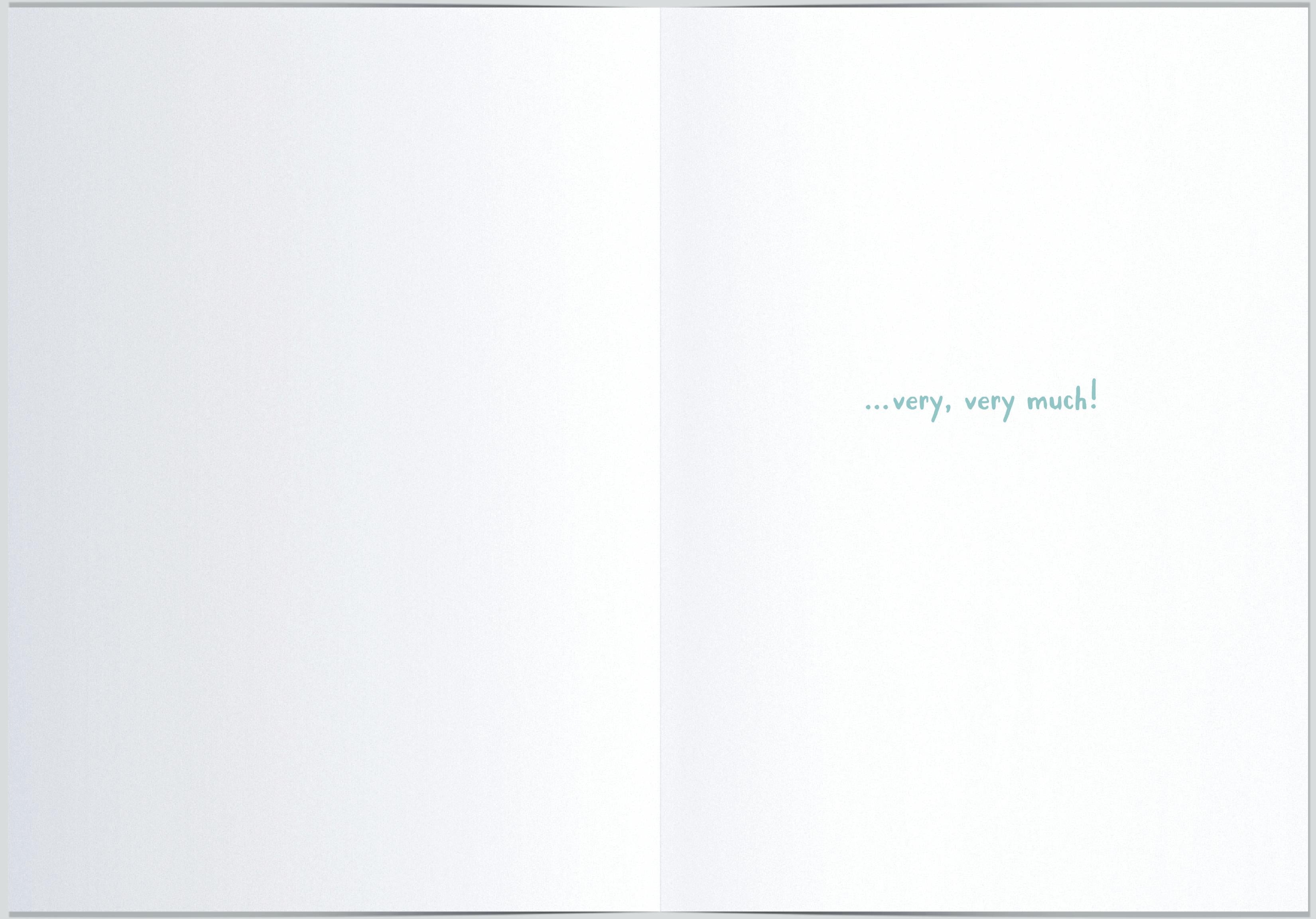 Inside of Thank You Cute Stars Teddy Greetings Card