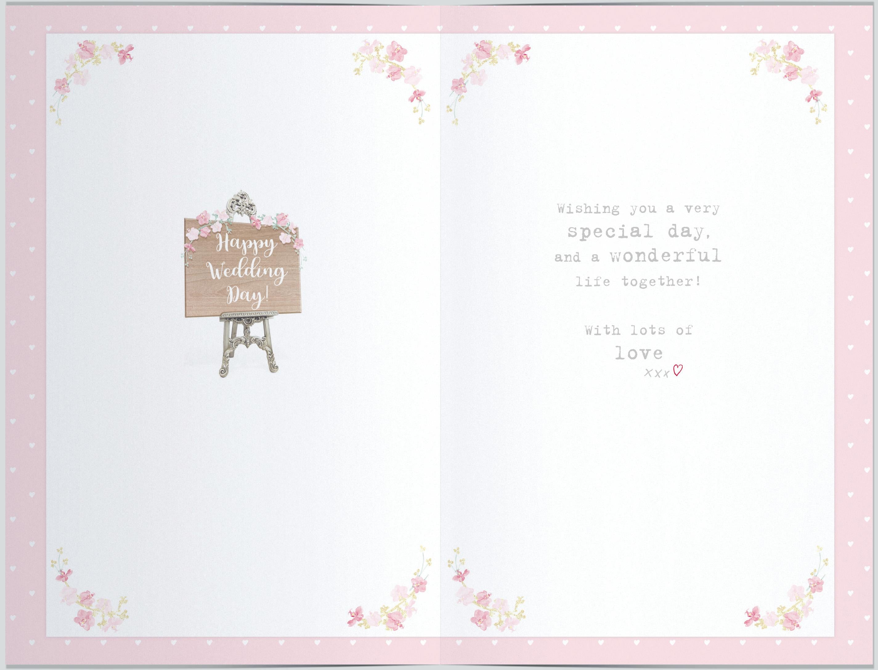 Inside of Mrs & Mrs Wedding Congratulations Greetings Card