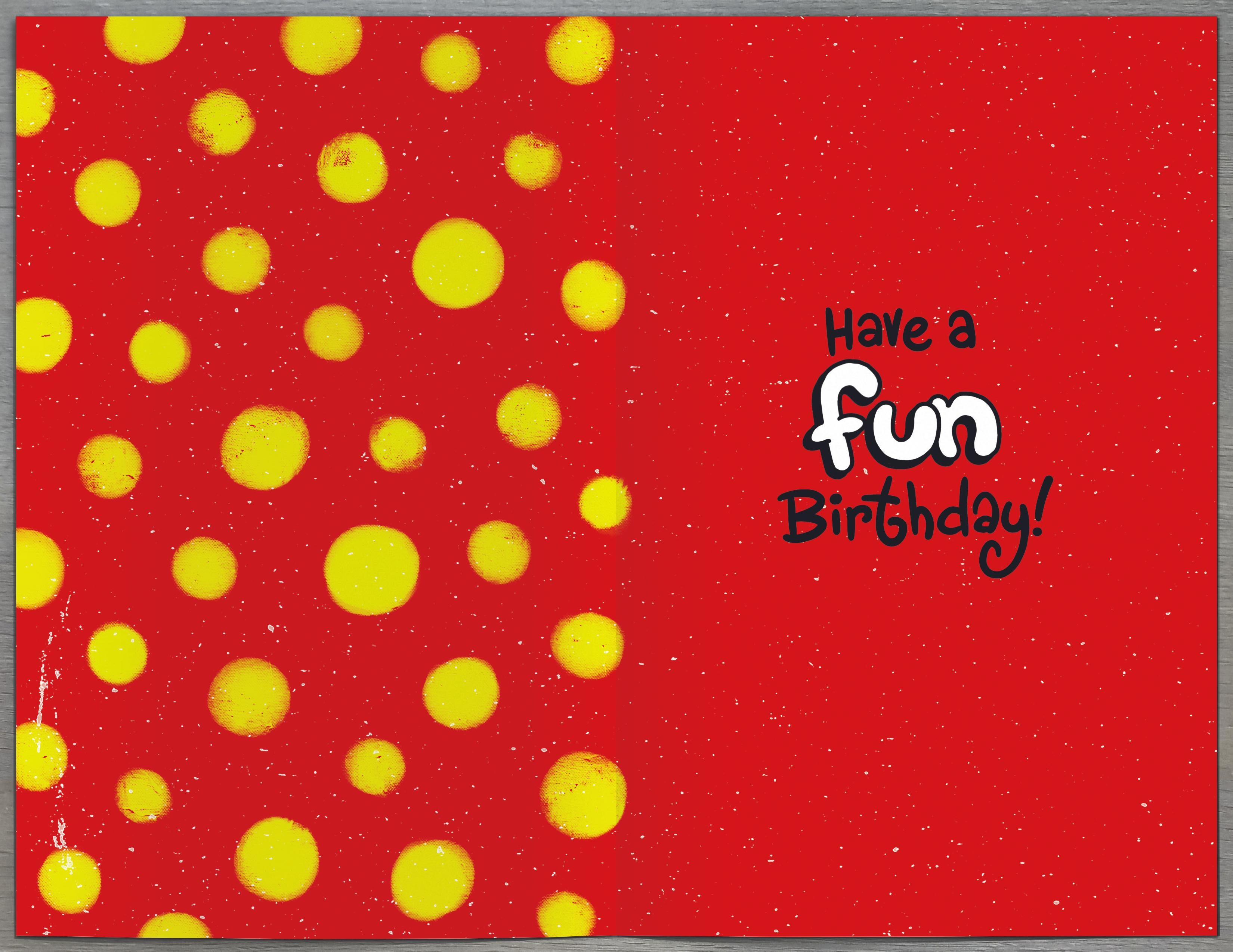 Inside of 7 Today Dog Eyes Popping Bowtie Birthday Greetings Card