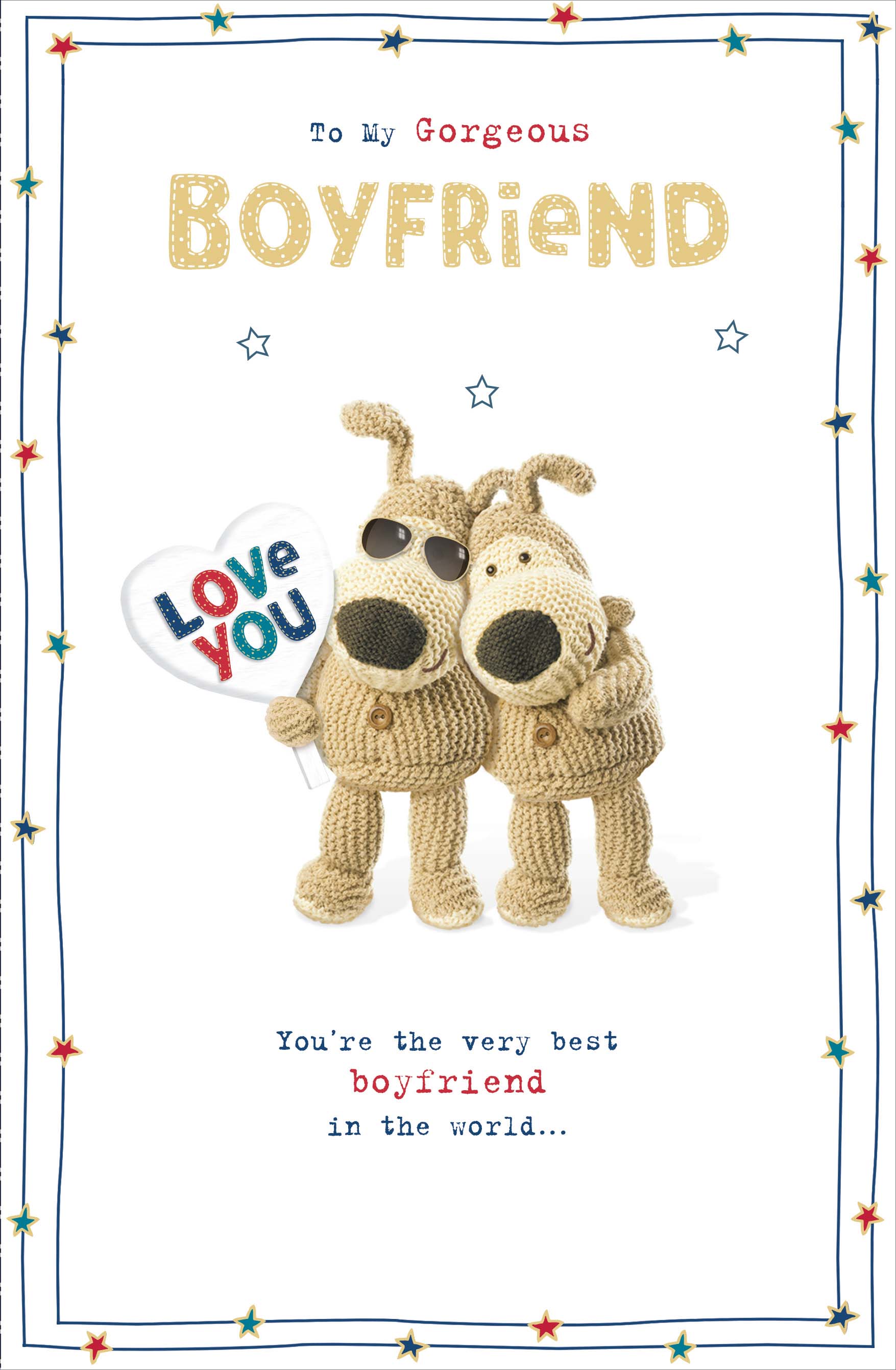 Front of Gorgeous Birthday Boyfriend Cute Greetings Card