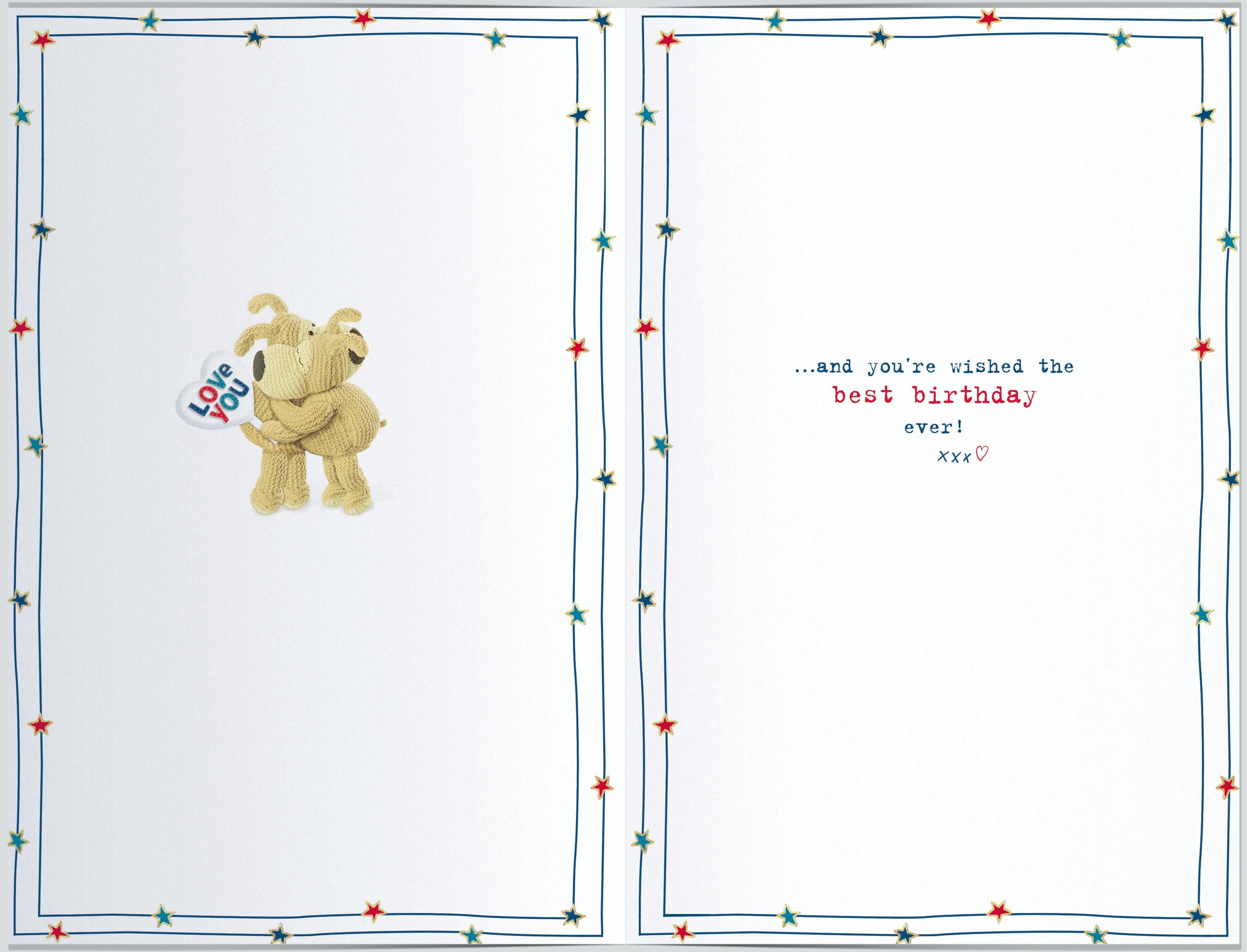 Inside of Gorgeous Birthday Boyfriend Cute Greetings Card