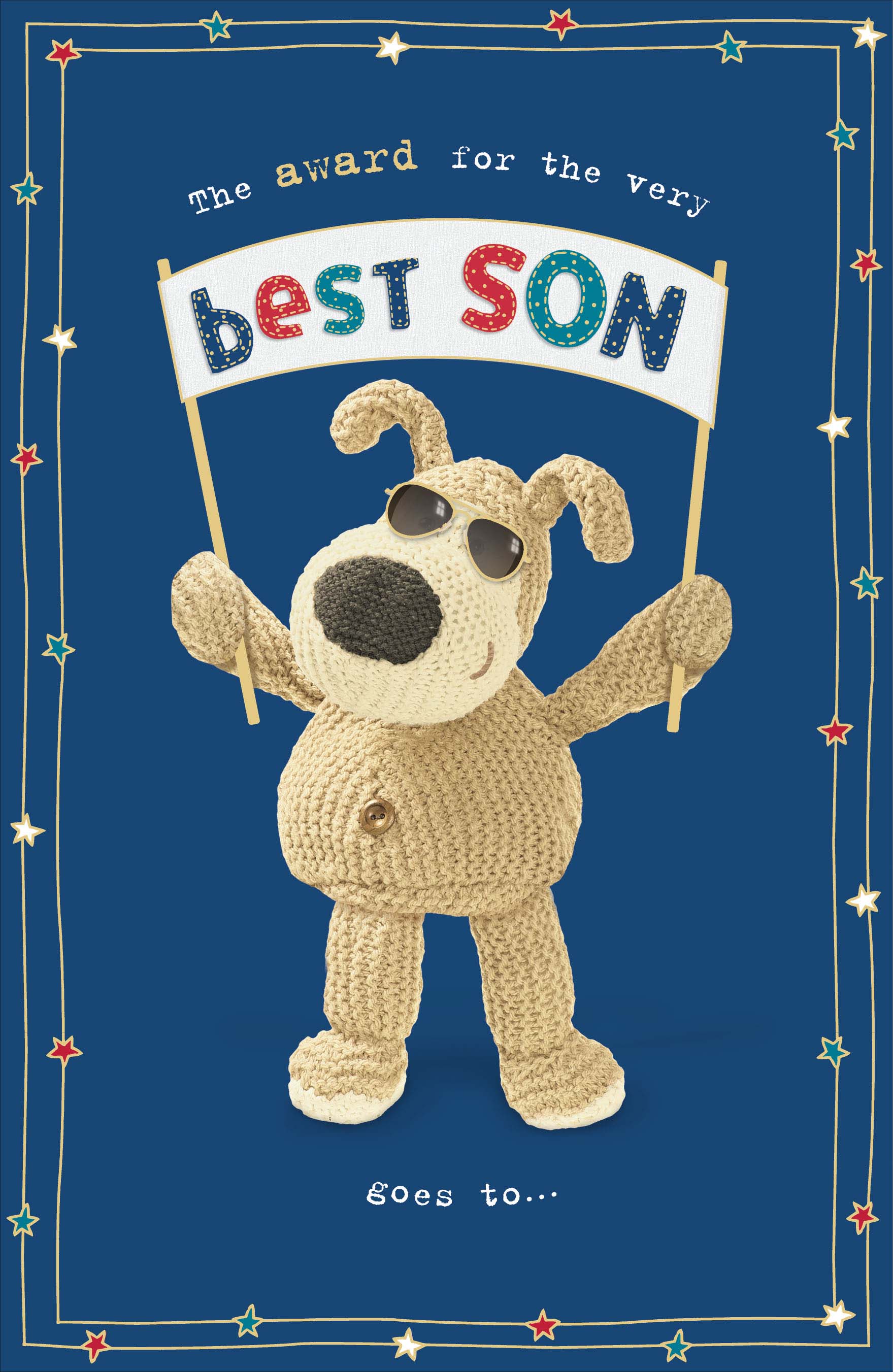 Front of Award for Best Son Birthday Greetings Card