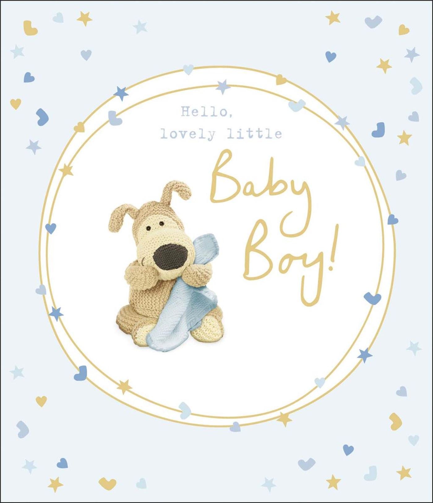 Front of Hello Lovely Little Baby Boy Greetings Card
