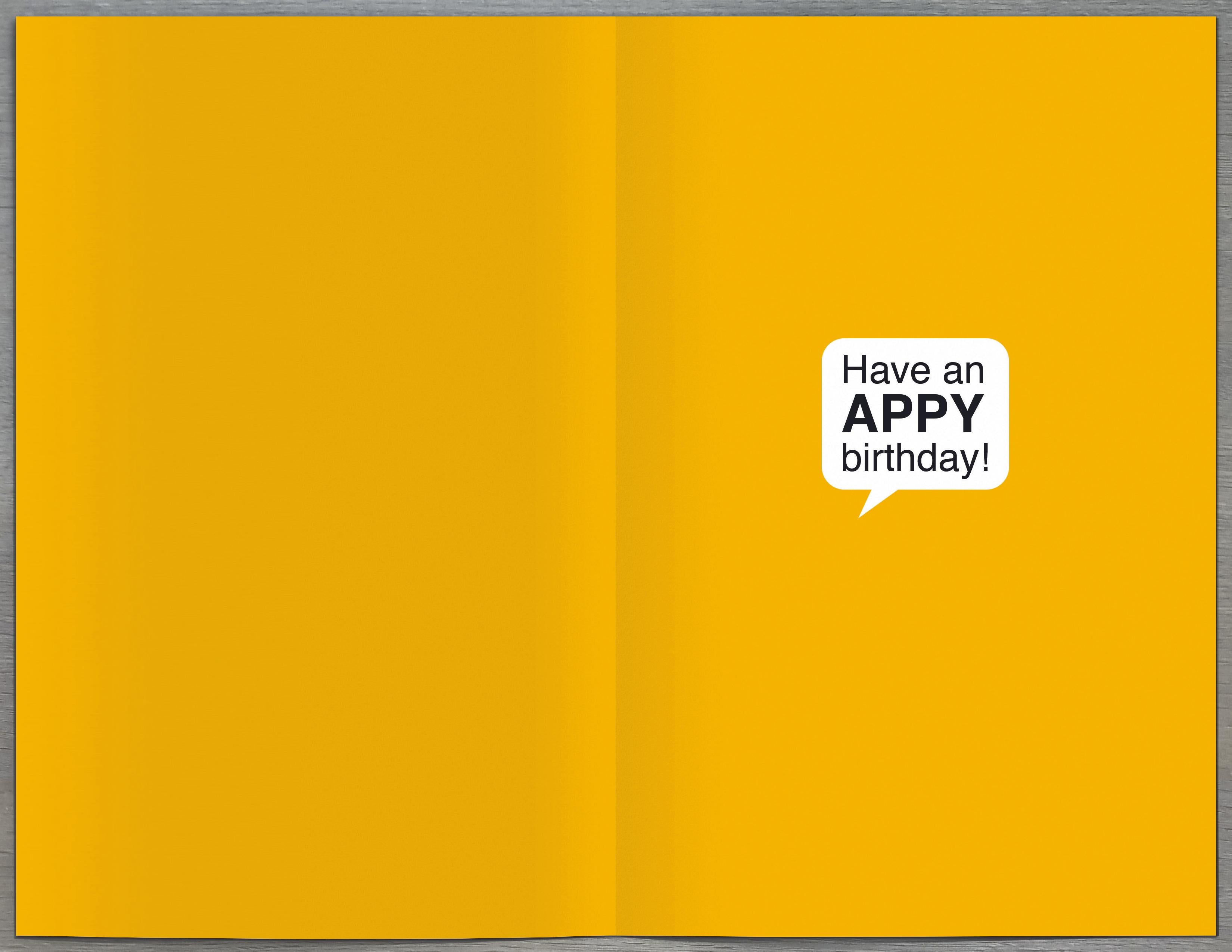 Inside of Birthday Son Phone Screen Funny Greetings Card
