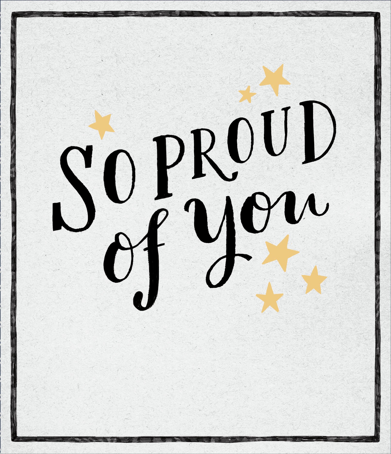 Front of So Proud of You Congrats Greetings Card