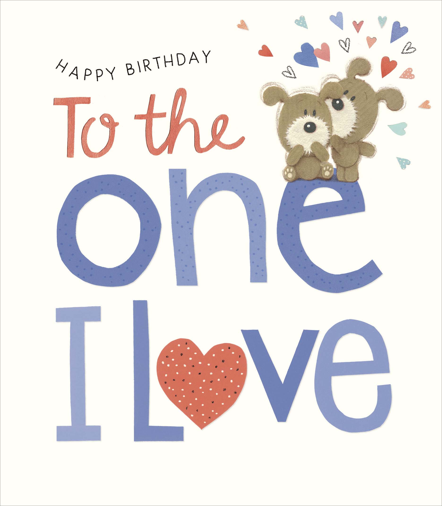 Front of Birthday One I Love Favourite Cute Greetings Card