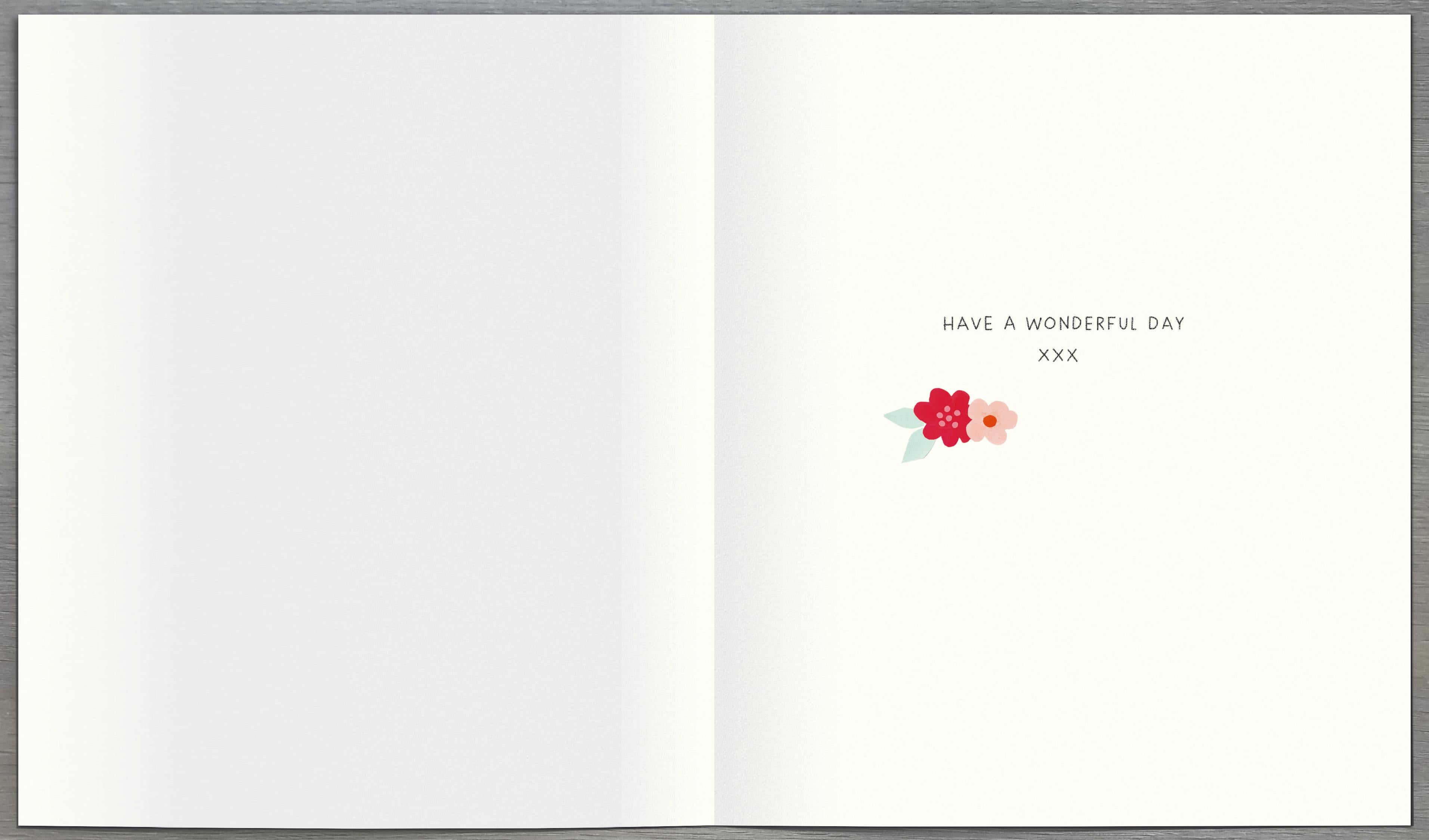 Inside of Birthday Special Auntie Dog Present Greetings Card