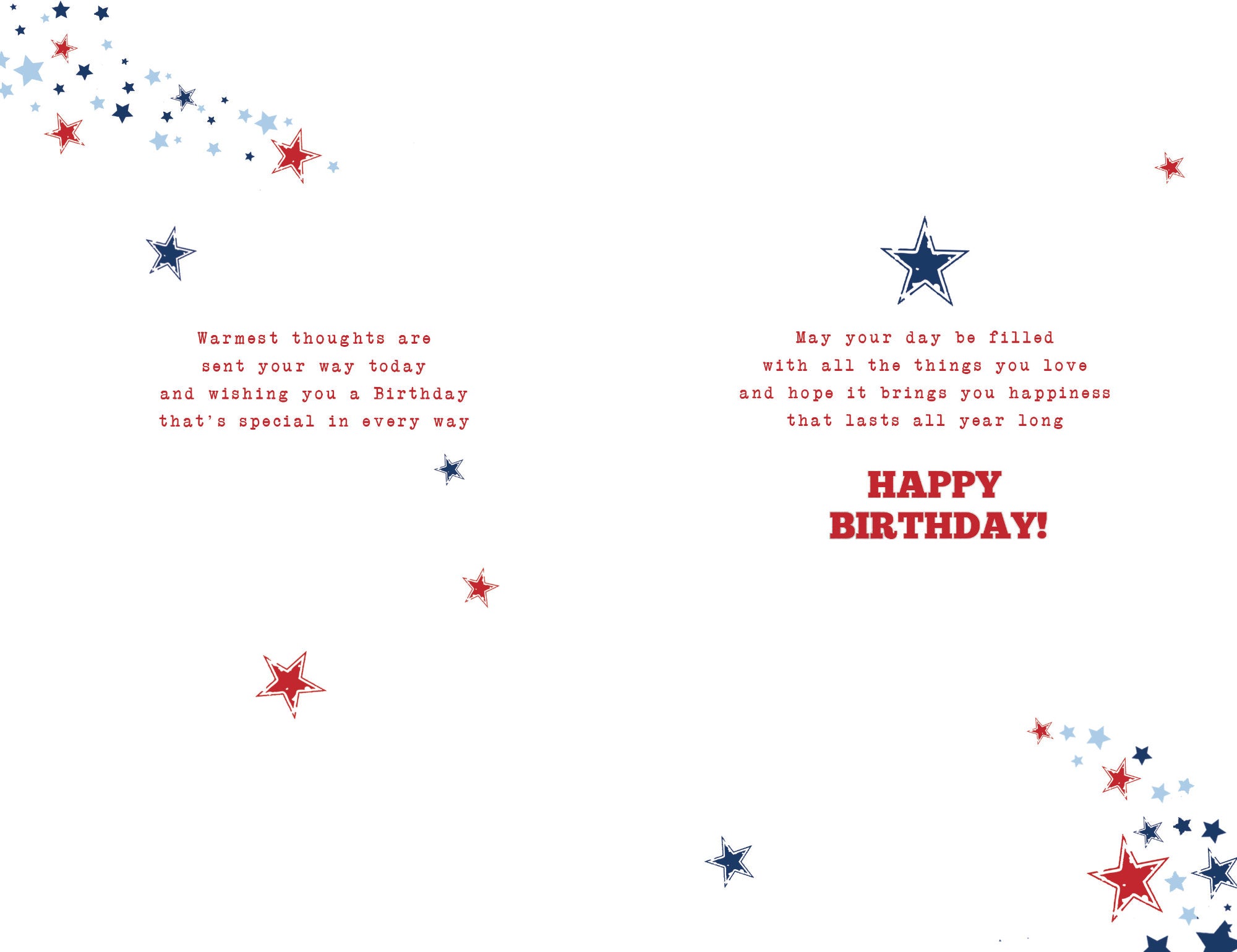 Inside of Uncle Swirly Stars Birthday Card