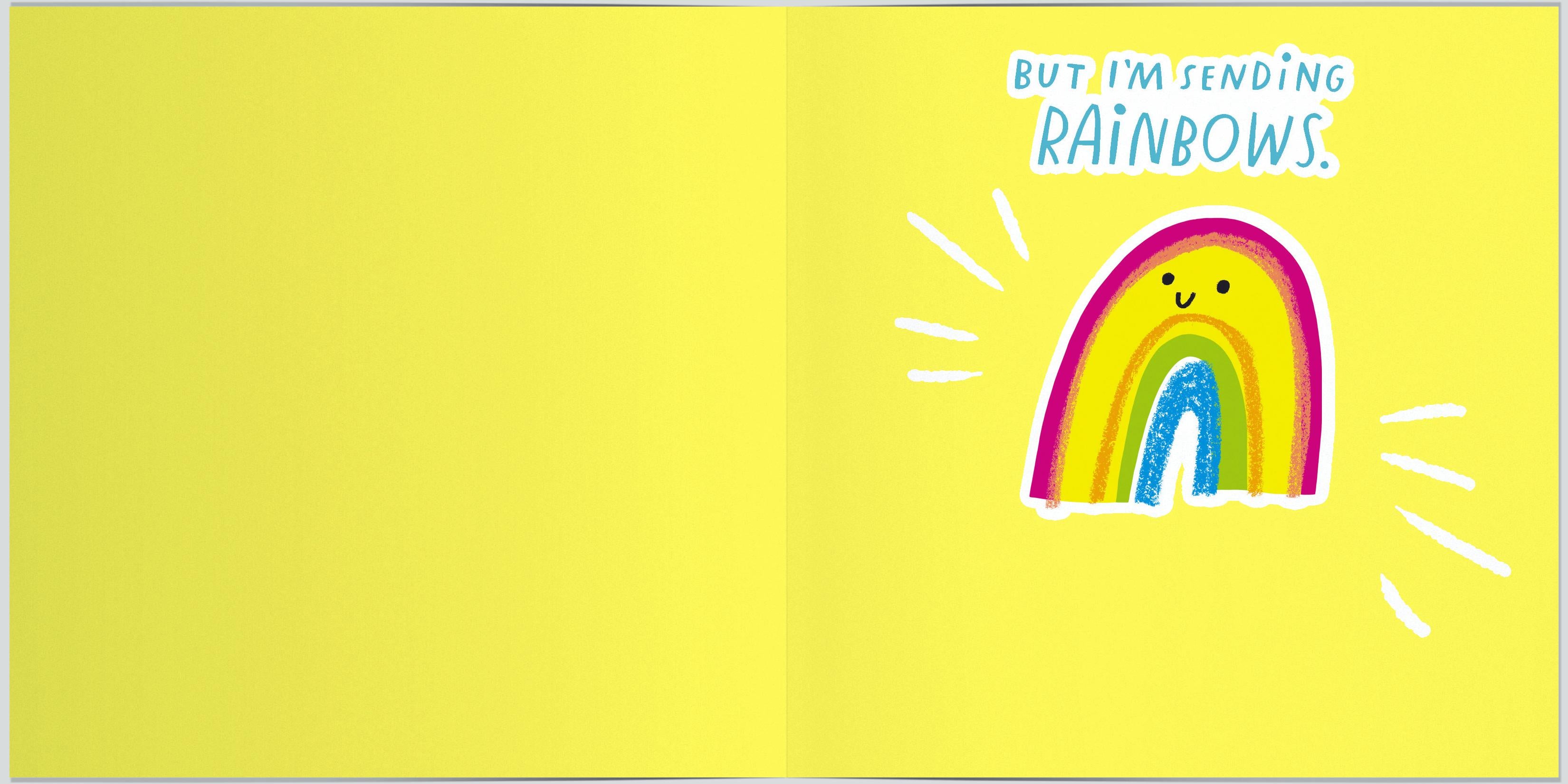 Inside of Life May Give Rain Get Well Greetings Card