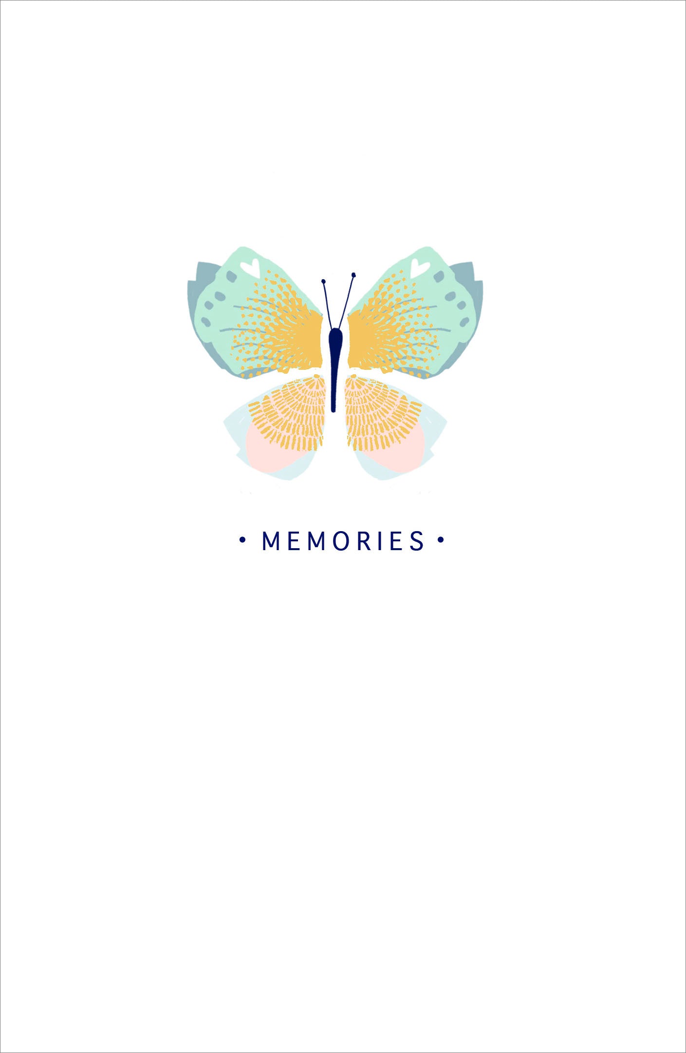 Front of Sympathy Butterfly Memories Greetings Card