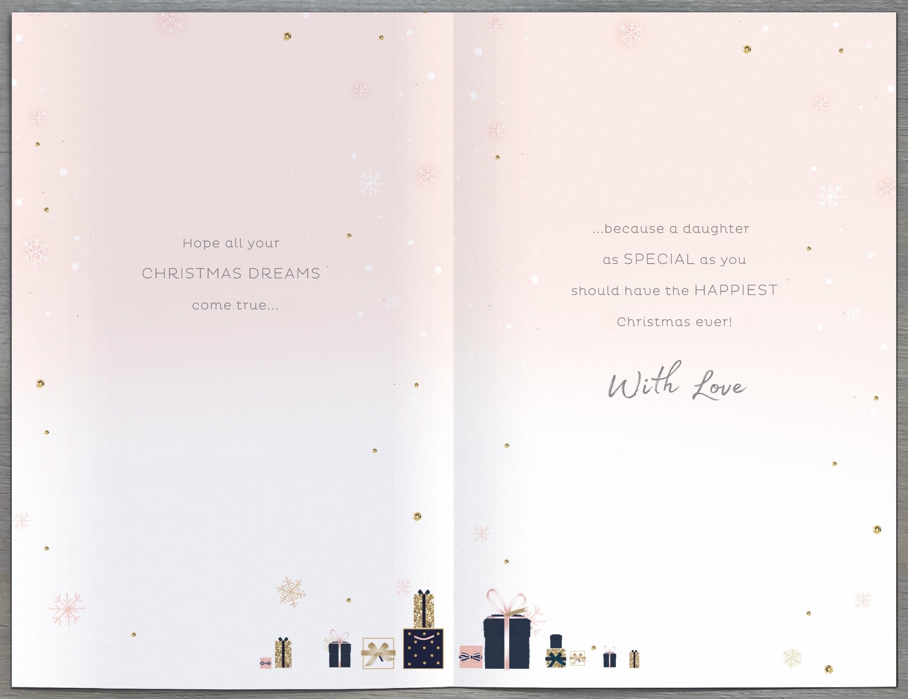 Inside of Daughter 644083 Xmas Card