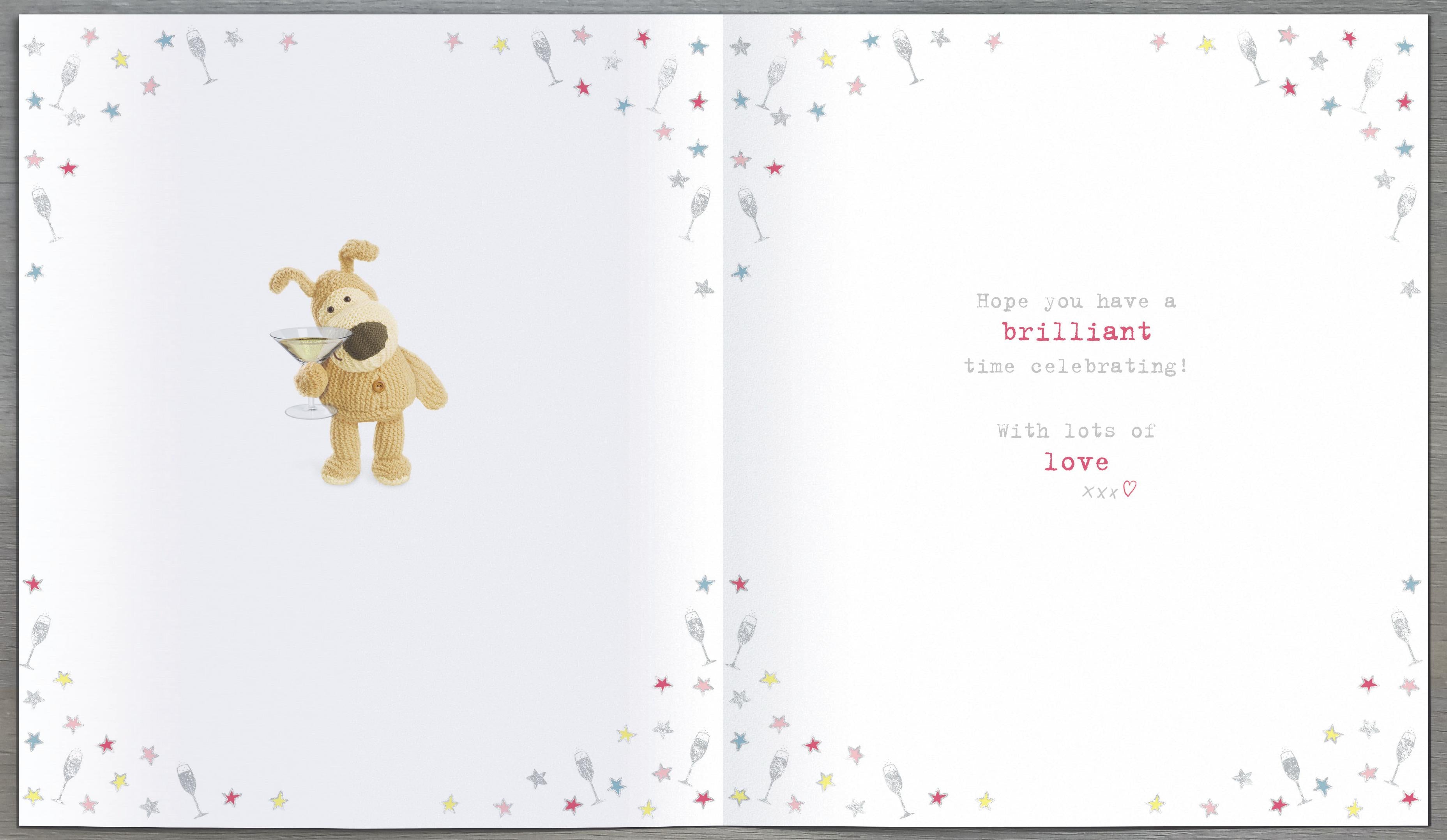 Inside of Happy 50th Birthday Toast Celebrate Greetings Card