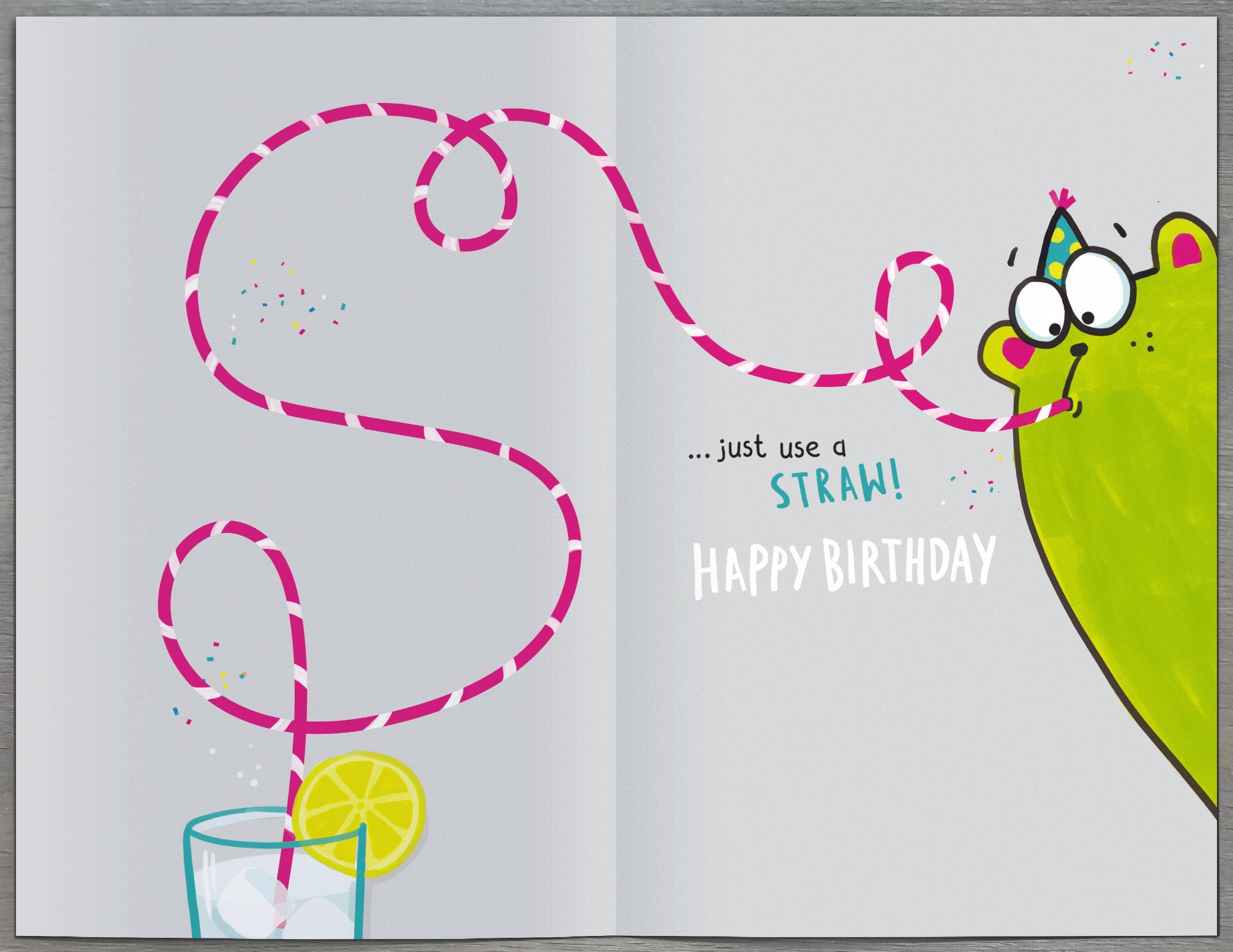 Inside of 21 Today! Party Animals Card