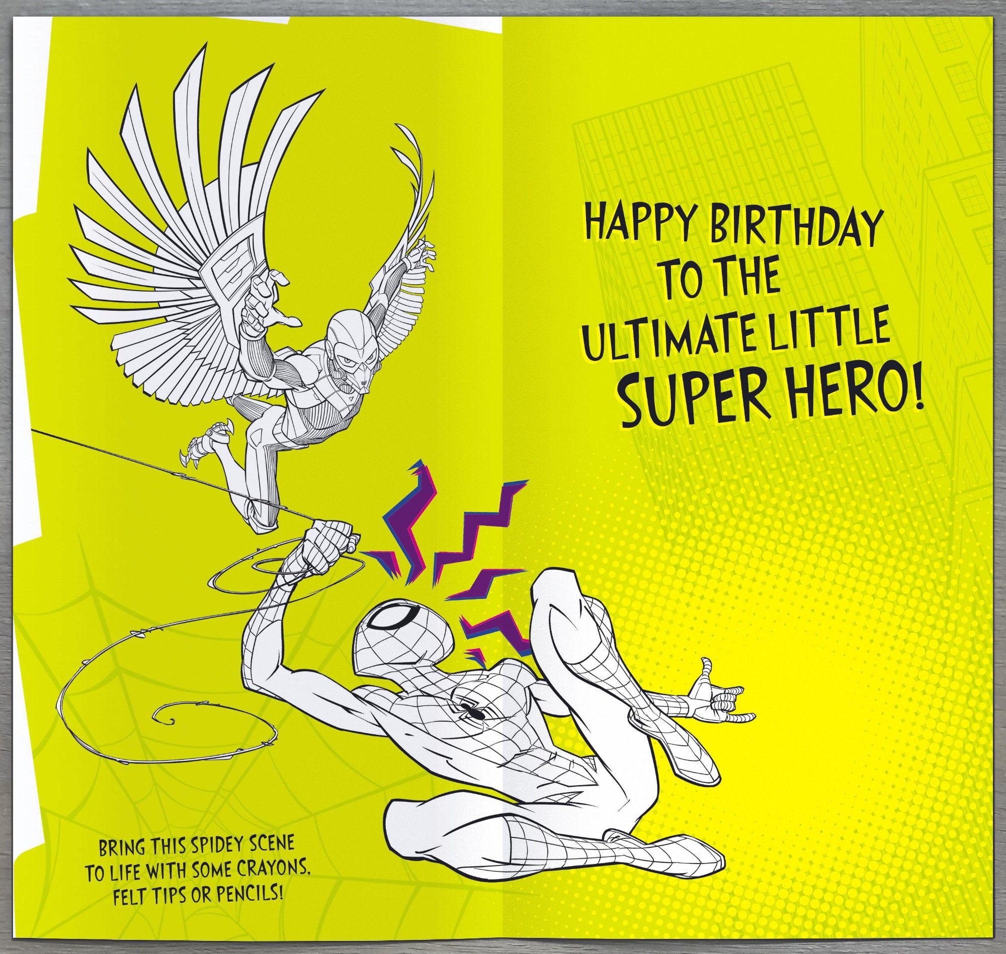 Inside of You're 4 Spider-Man Birthday Card