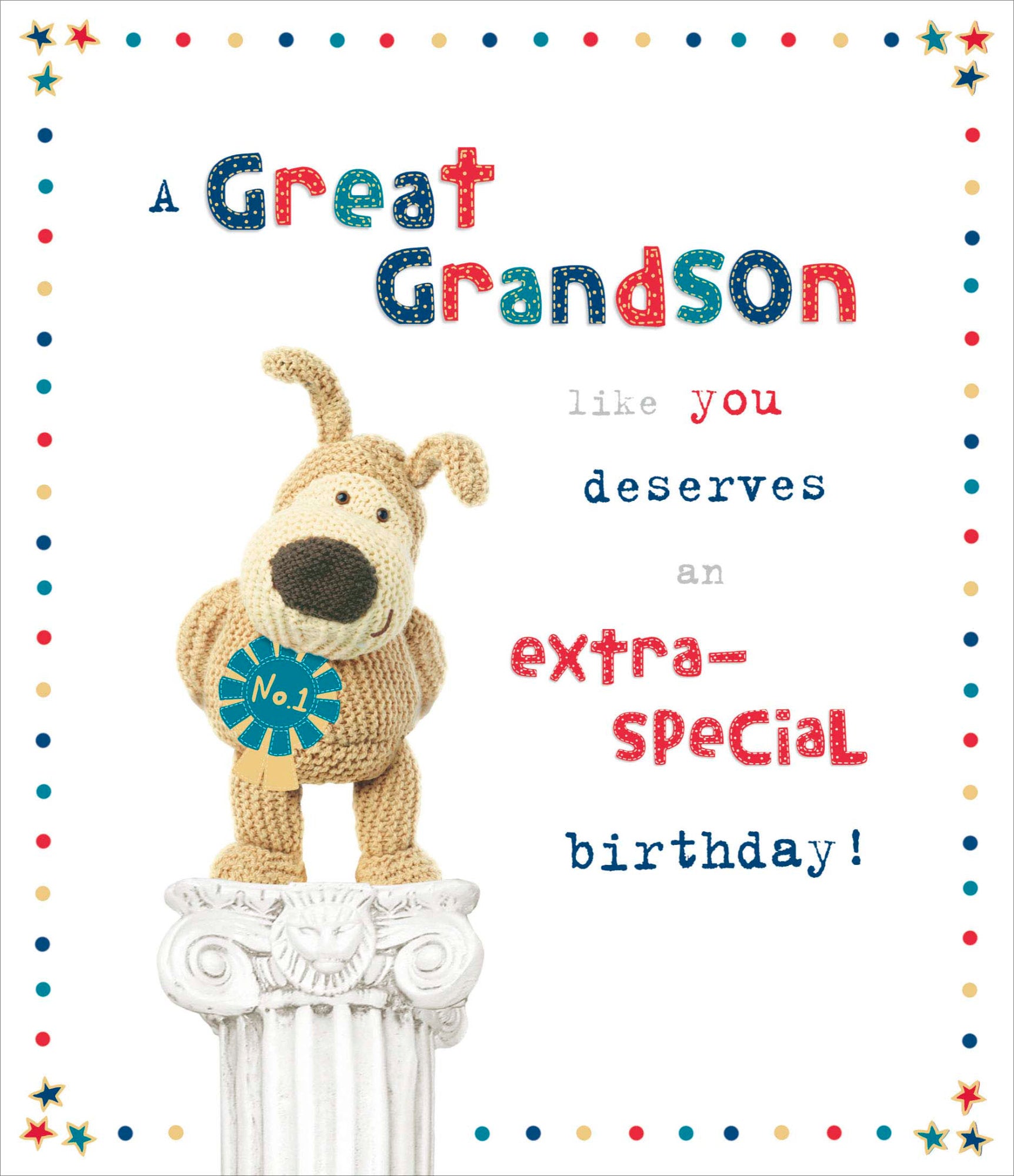 Front of A Great Grandson Extra Special Birthday Card