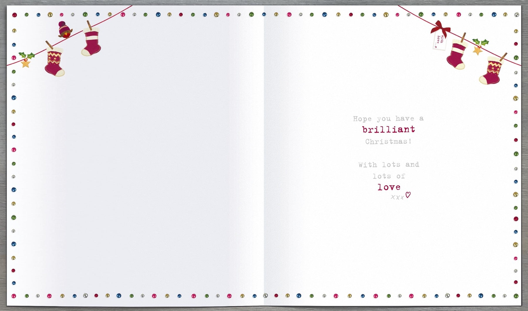 Inside of Sister 670329 Xmas Card