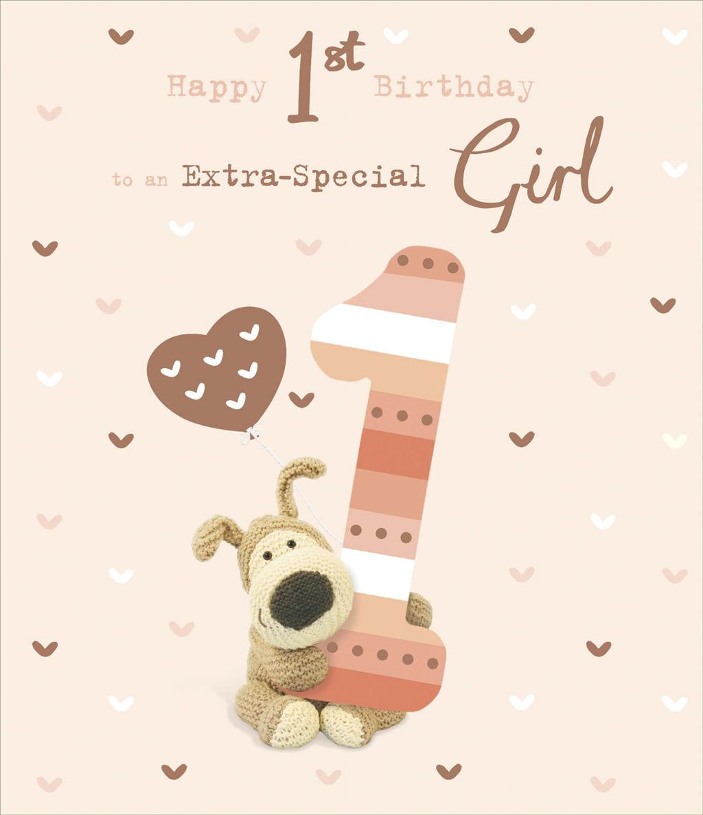 Front of 1st Birthday Extra Special Girl Card