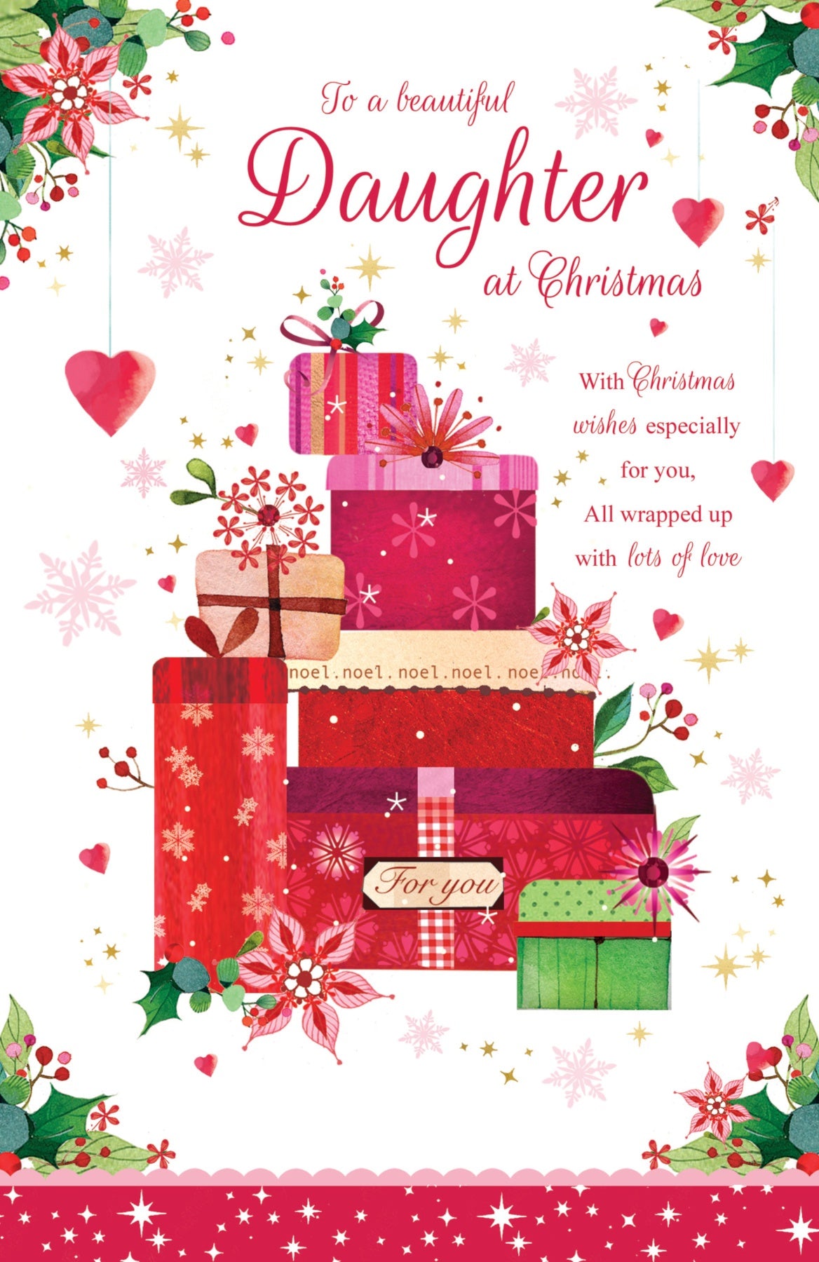 Daughter Stack of Presents Card
