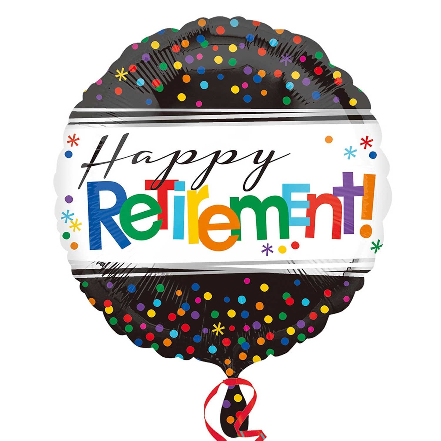 Image of Retirement Dots Round Foil Balloon