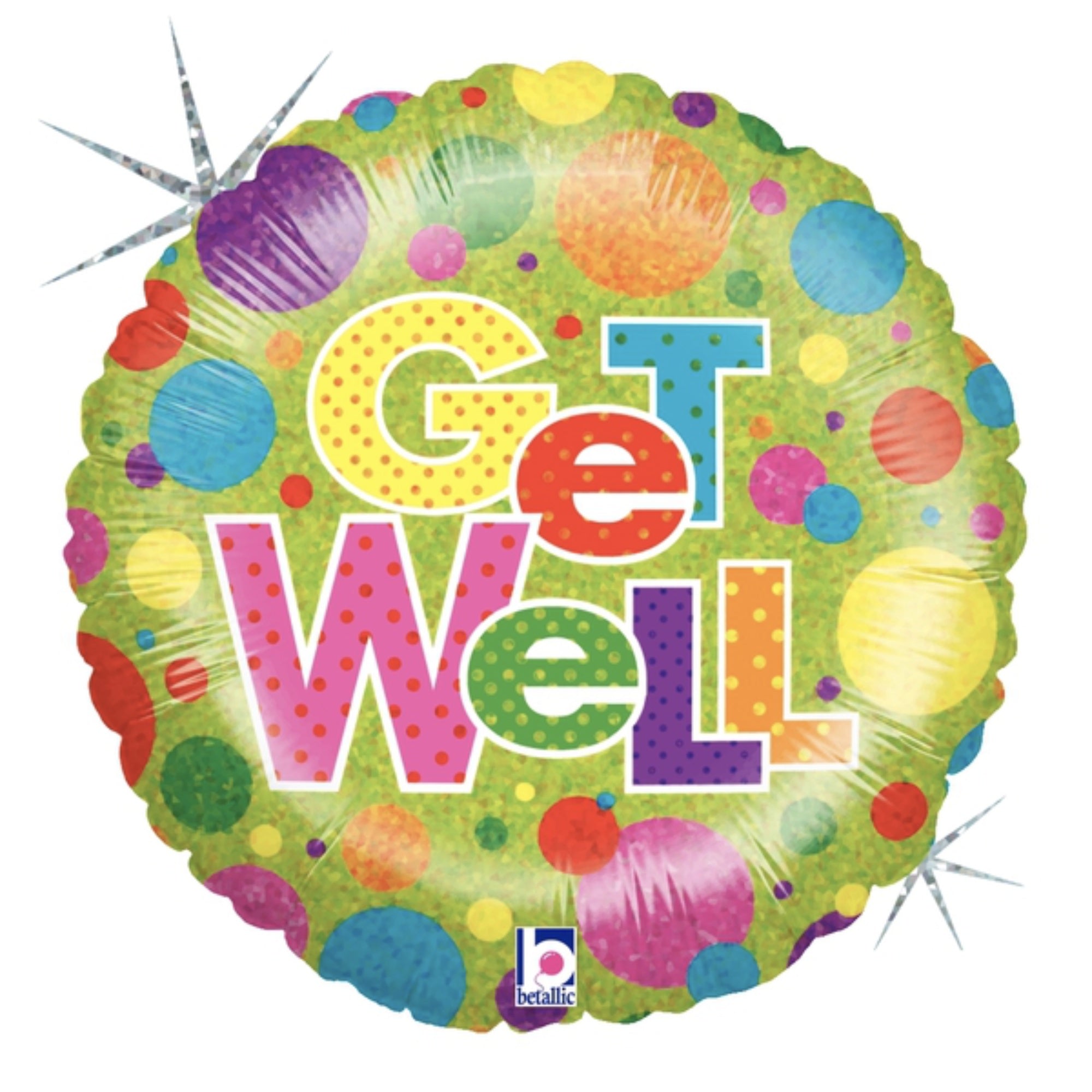 Get Well Multi Circles Balloon
