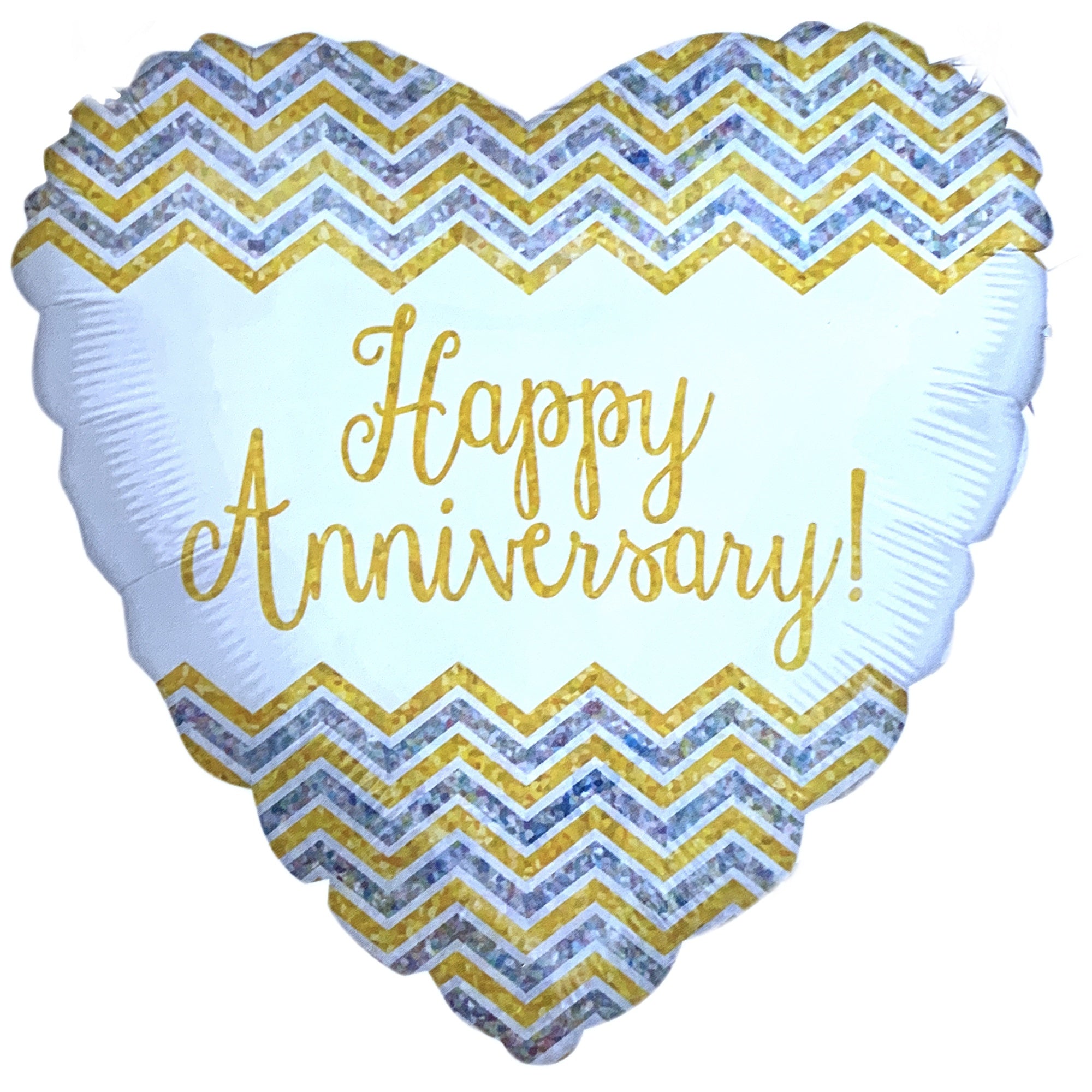Happy Anniversary Holo Waves Balloon