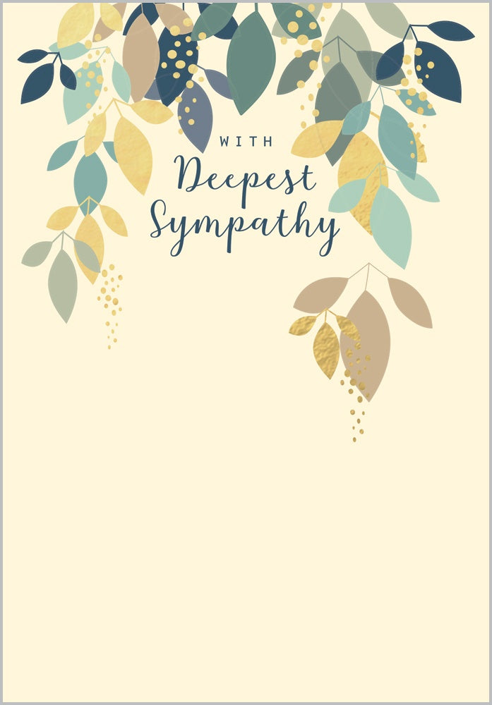 Front of Sympathy Cascading Leaves Card