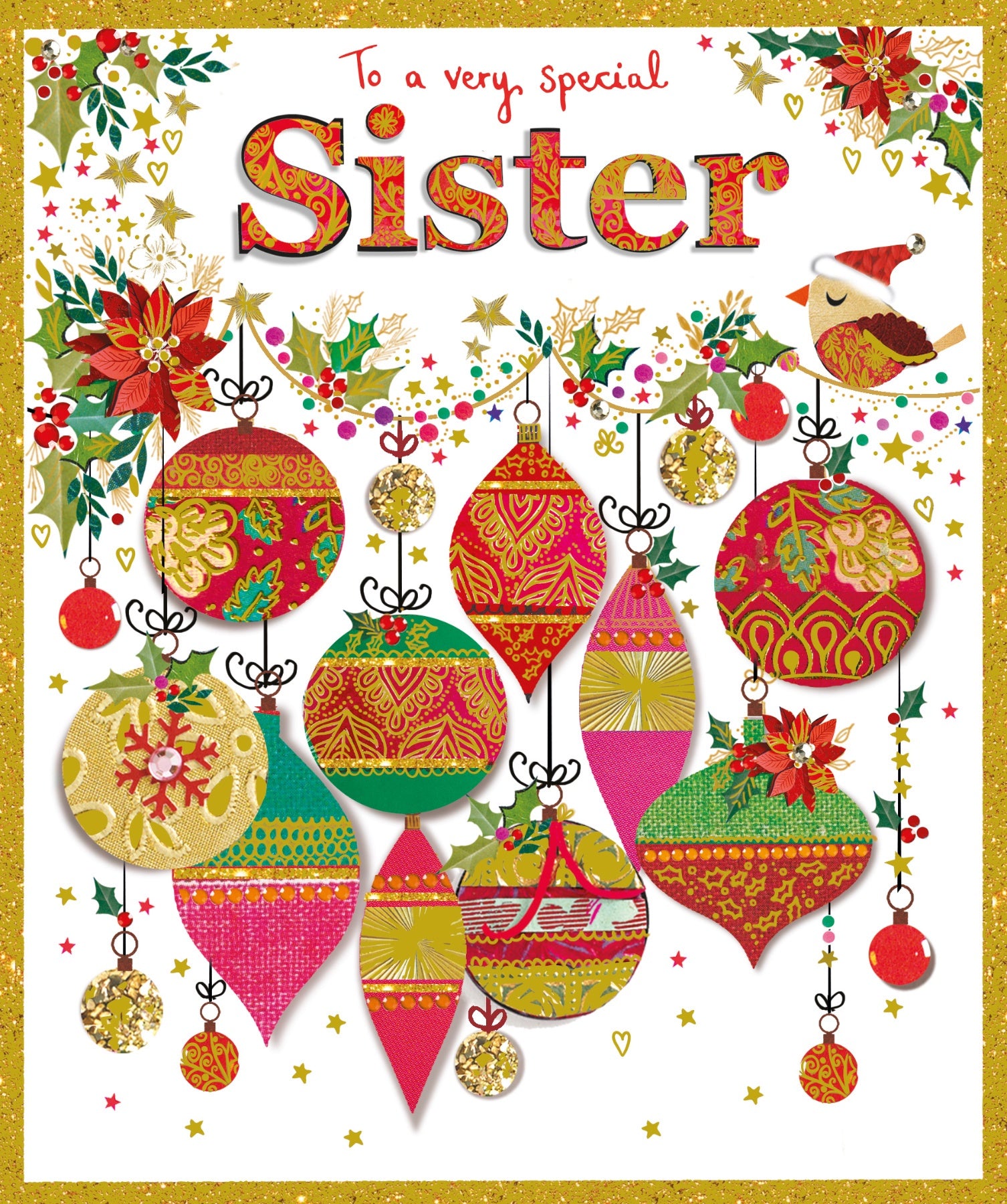 Sister Robin With Baubles ATX173 Card