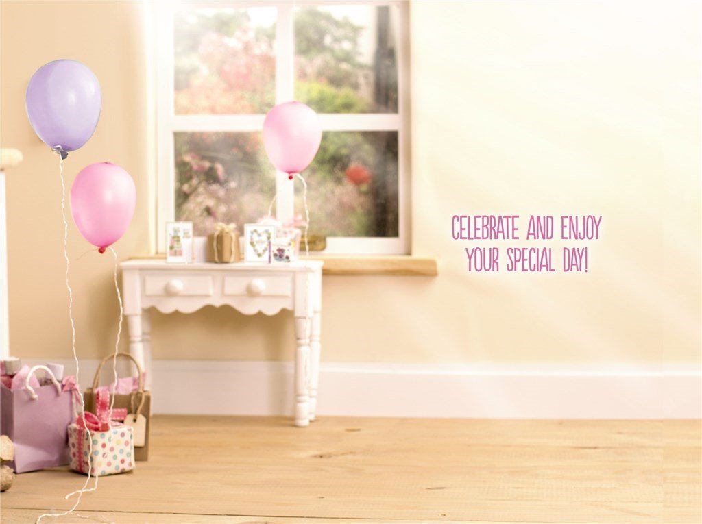 Inside of 50th Birthday Balloons Toast 3D Card