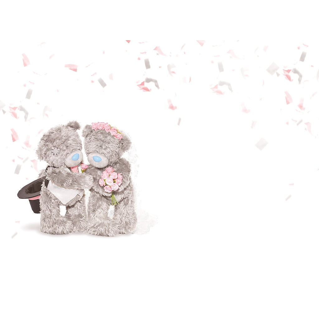 Inside of Happy Couple Wedding Love Card