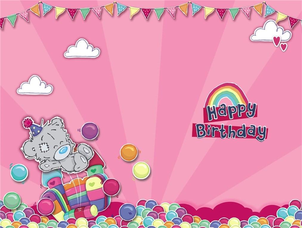 Inside of 3rd Birthday Teddy Bounce Card